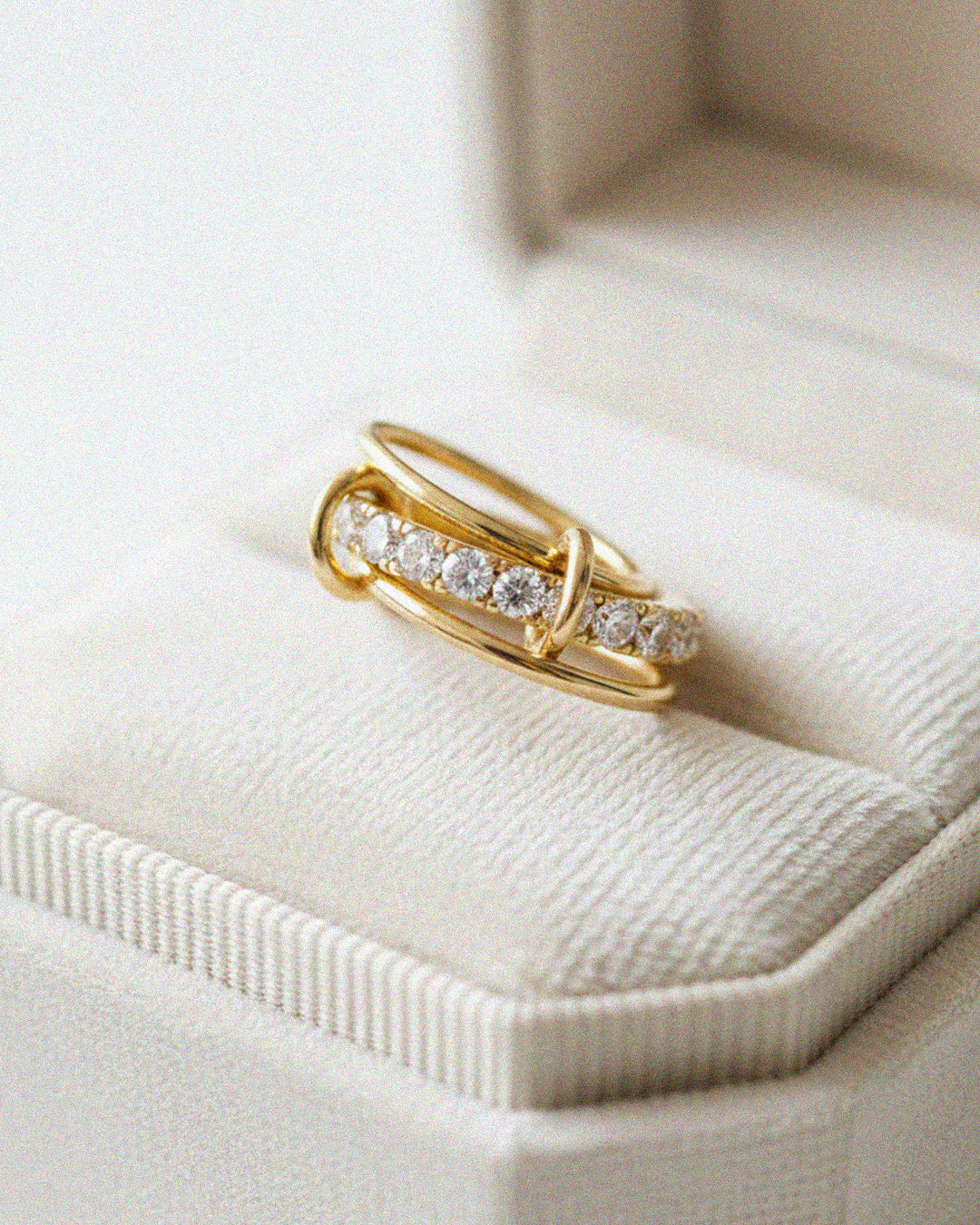 Classic Bold Pave Crossover Ring