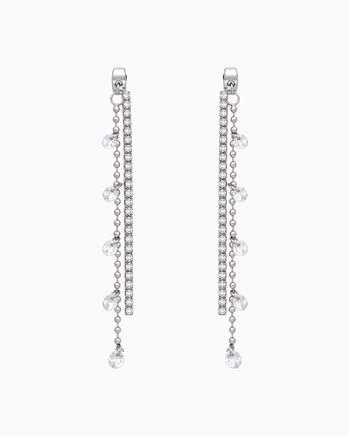 Crystal Cascade Cupchain Drop Earrings