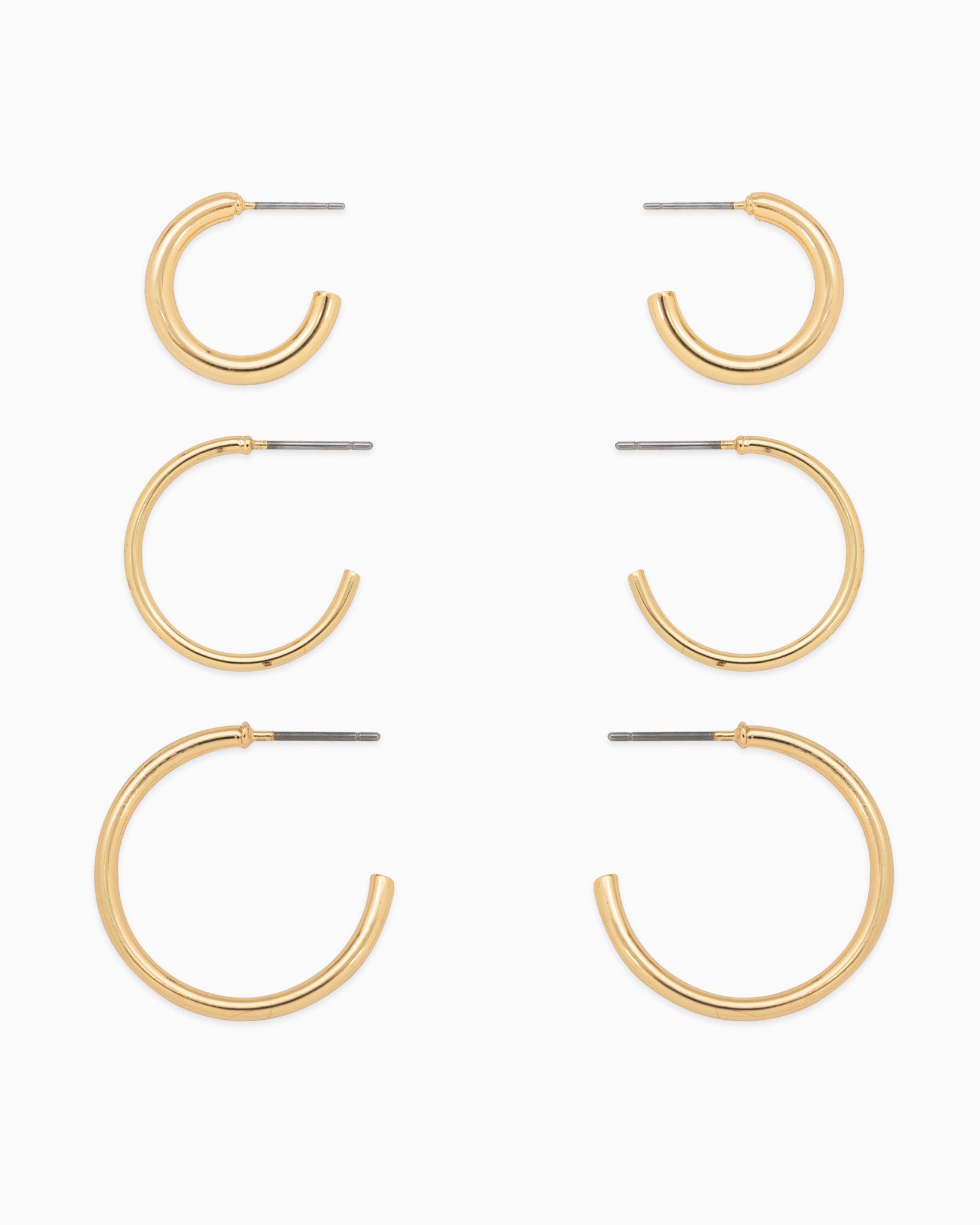 Simple Thin Hoop Earring Set