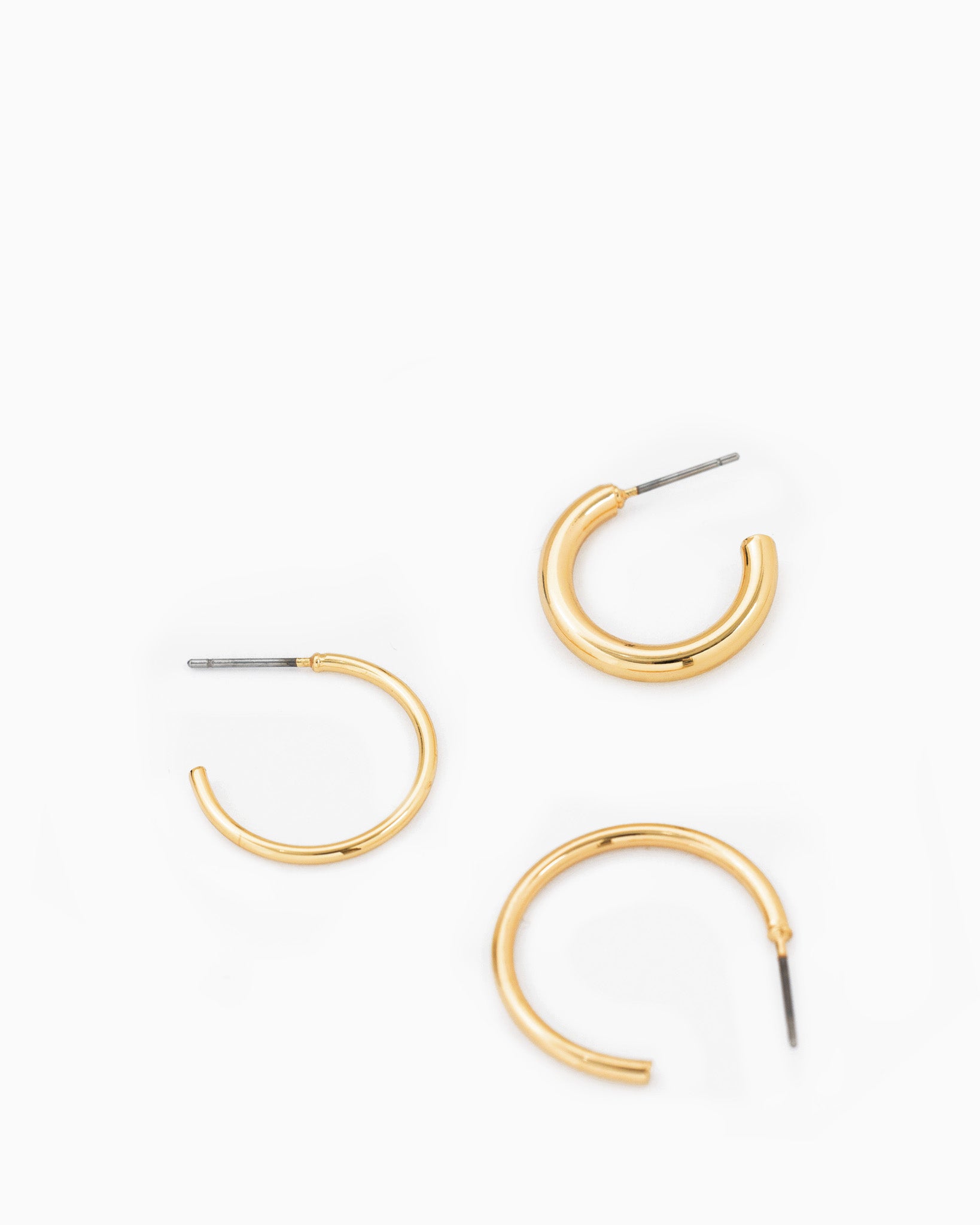 Simple Thin Hoop Earring Set