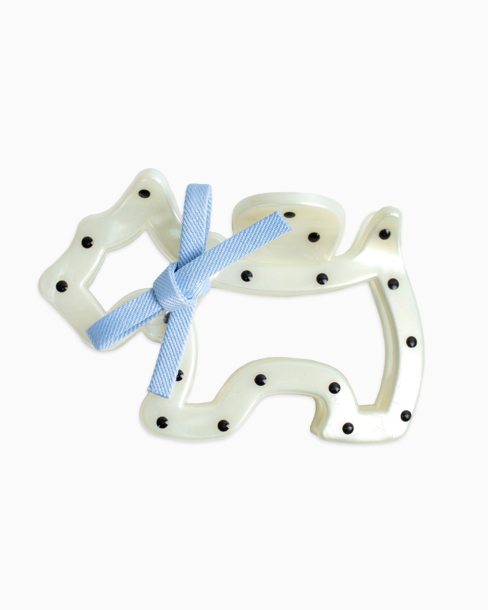 Sky Ribbon Polka Dot Doggy Hair Claw