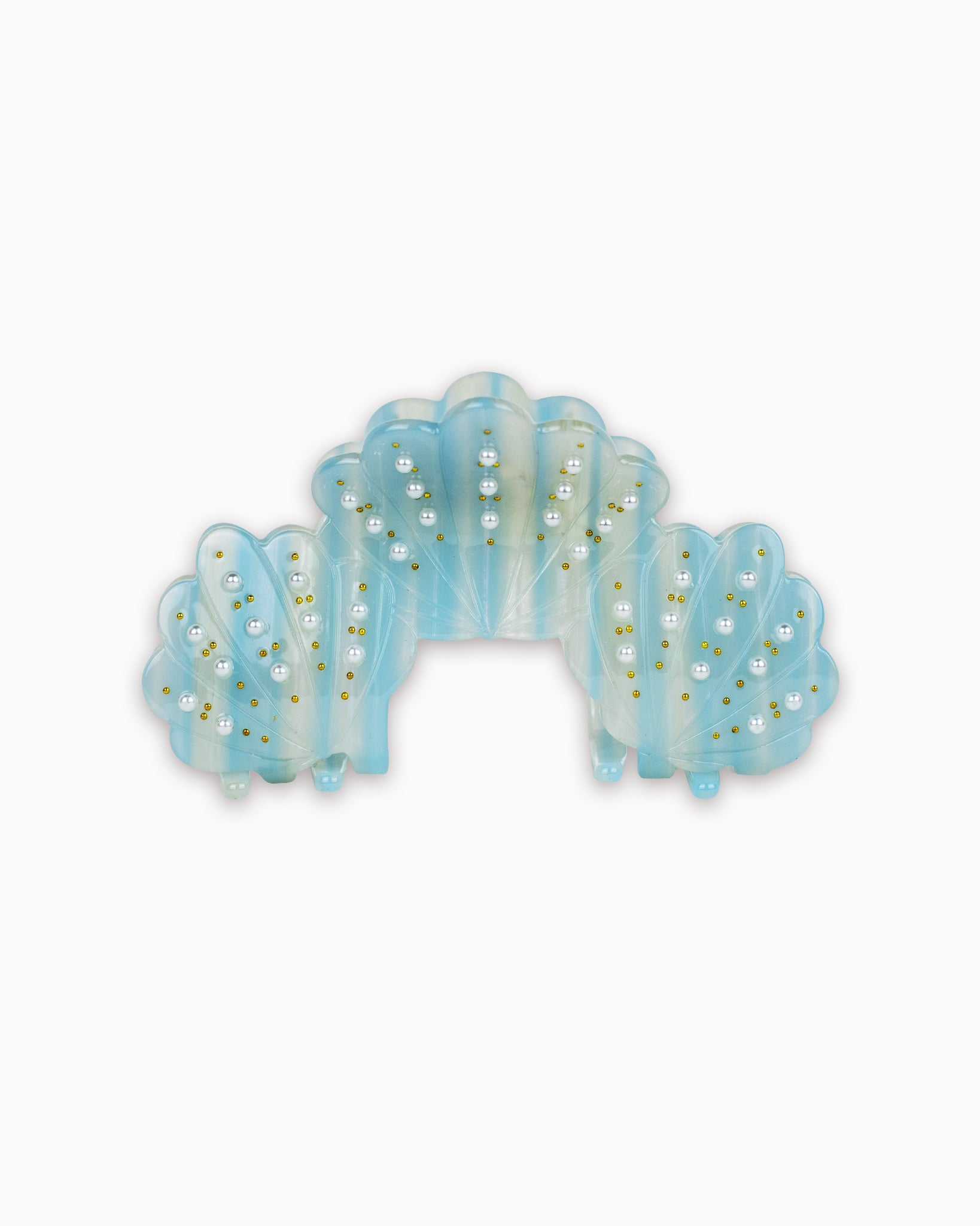 Beach Pearl Seashell Hair Claw Clip-4