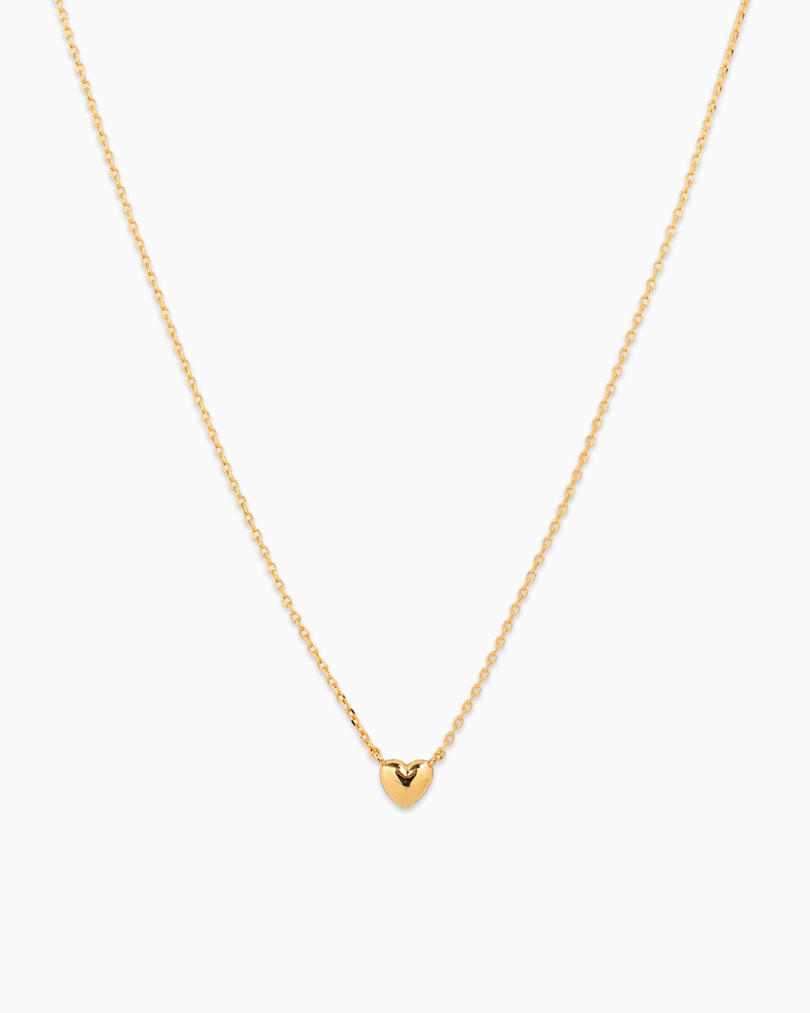 Tiny Puffy Heart Pendant Necklace