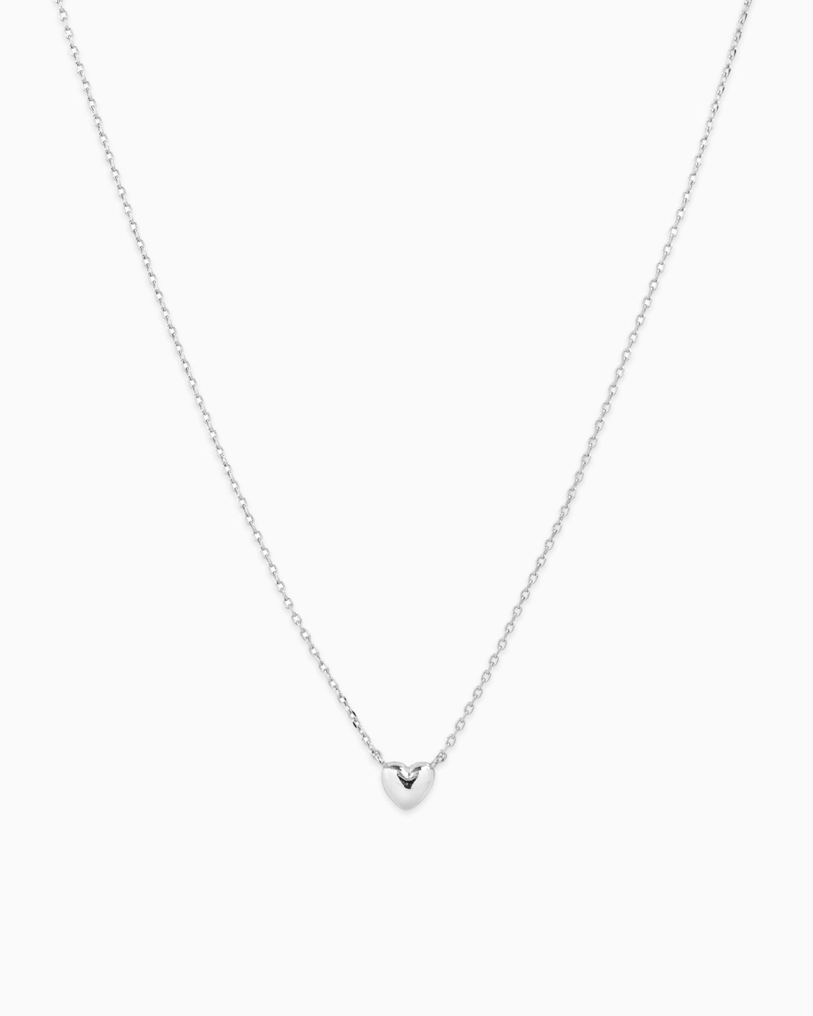 Tiny Puffy Heart Pendant Necklace