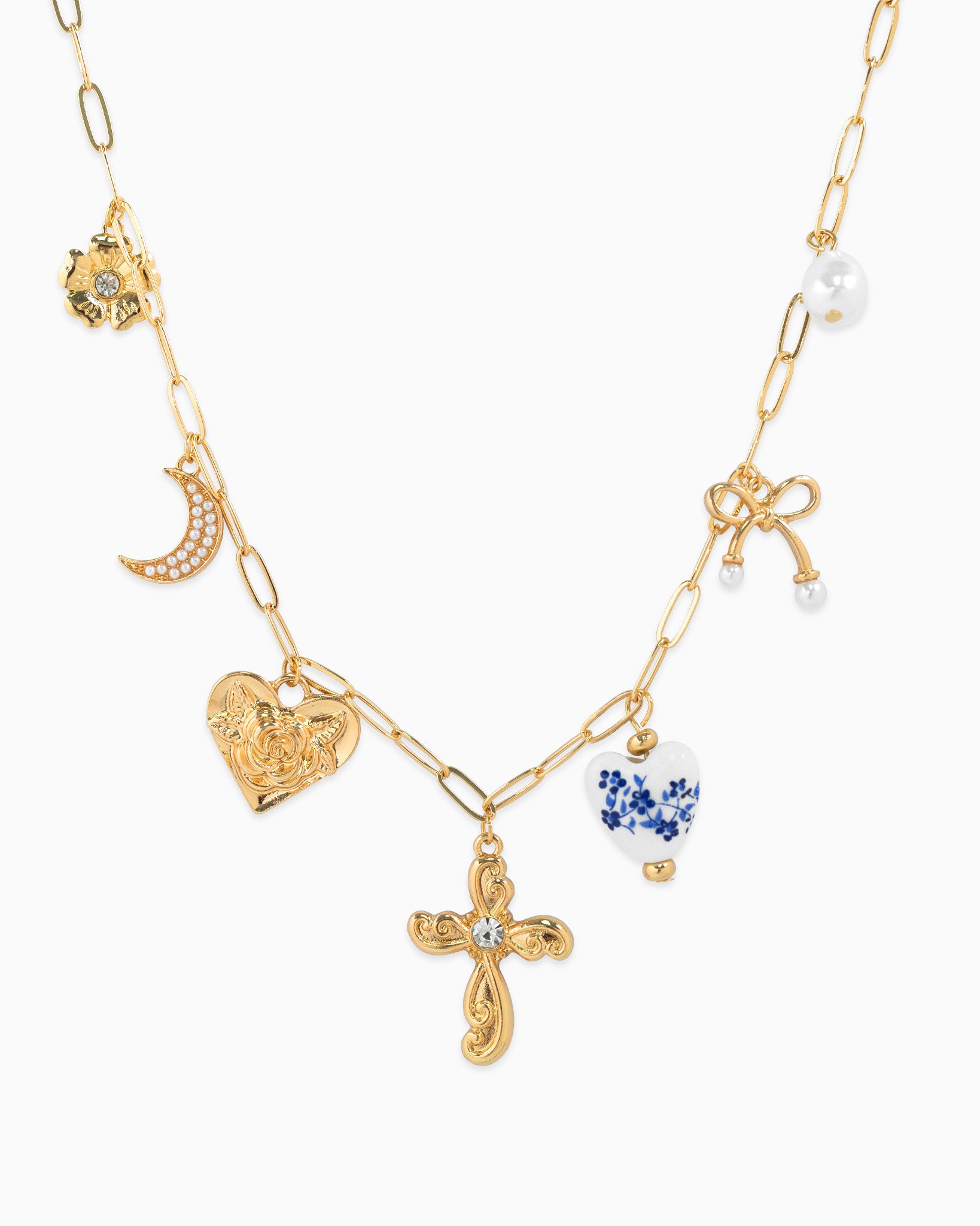 Ceramic Multi Charm Story Necklace