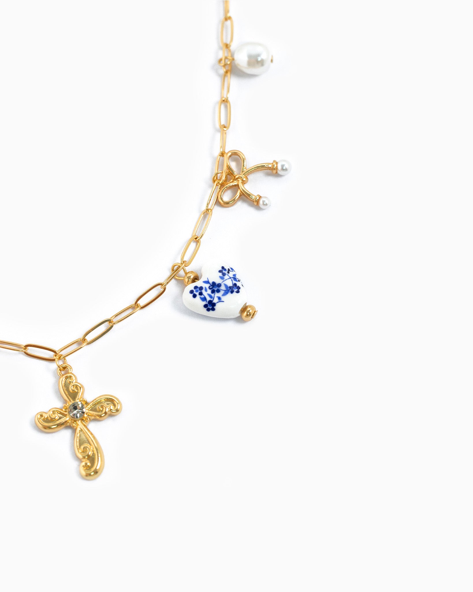 Ceramic Multi Charm Story Necklace