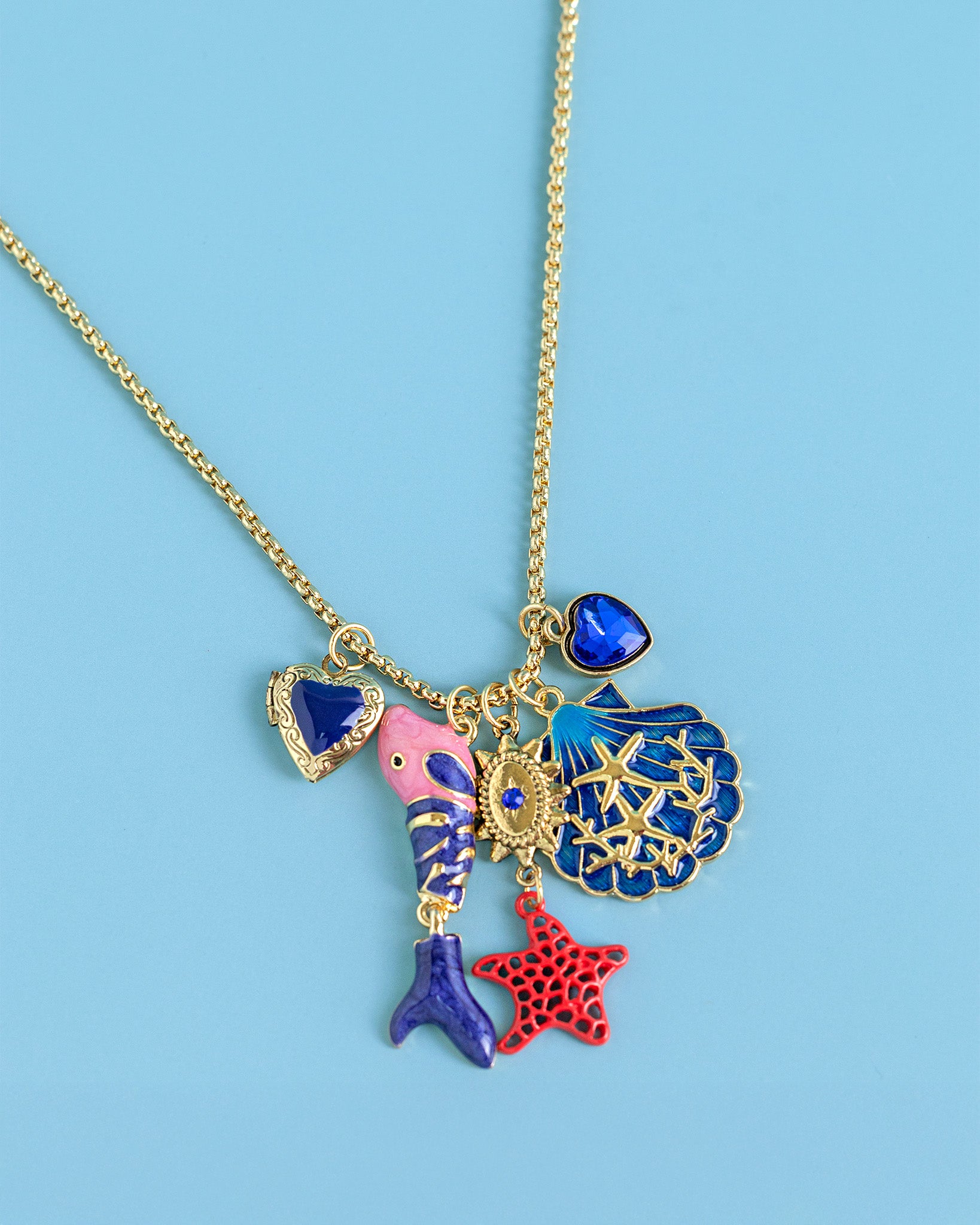 Siren's Antique Jewelbox Nautical Charm Necklace