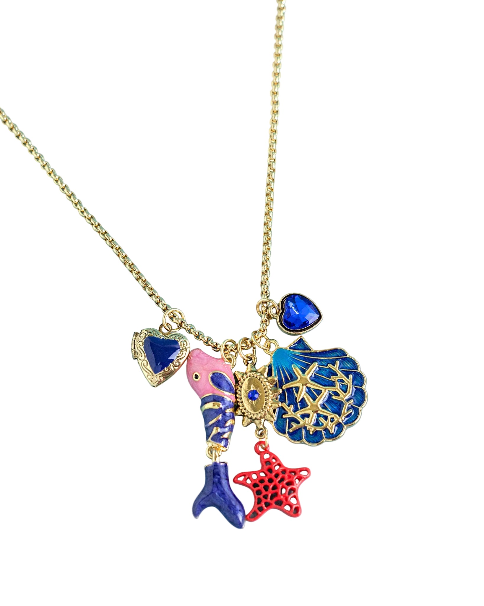 Siren's Antique Jewelbox Nautical Charm Necklace