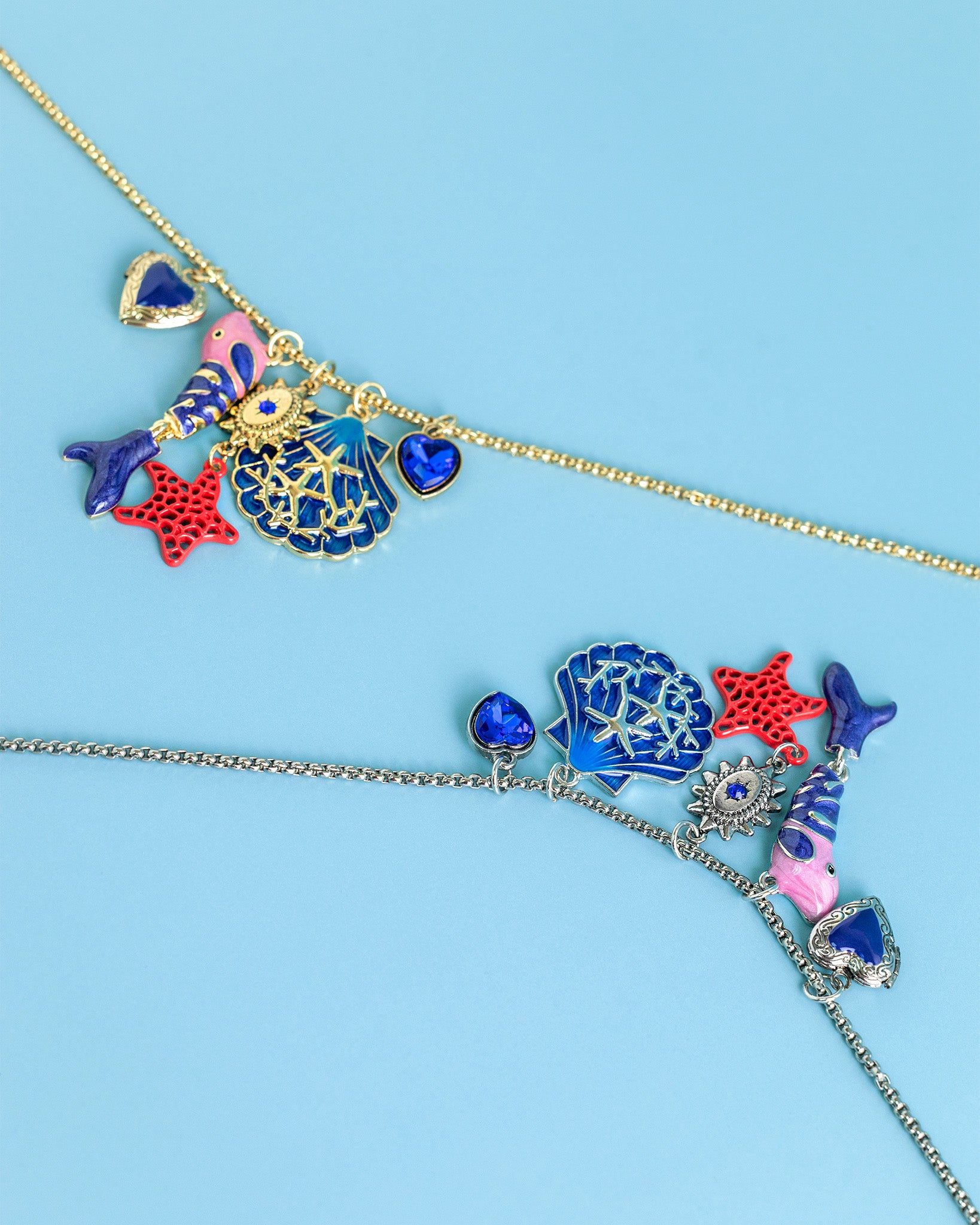 Siren's Antique Jewelbox Nautical Charm Necklace