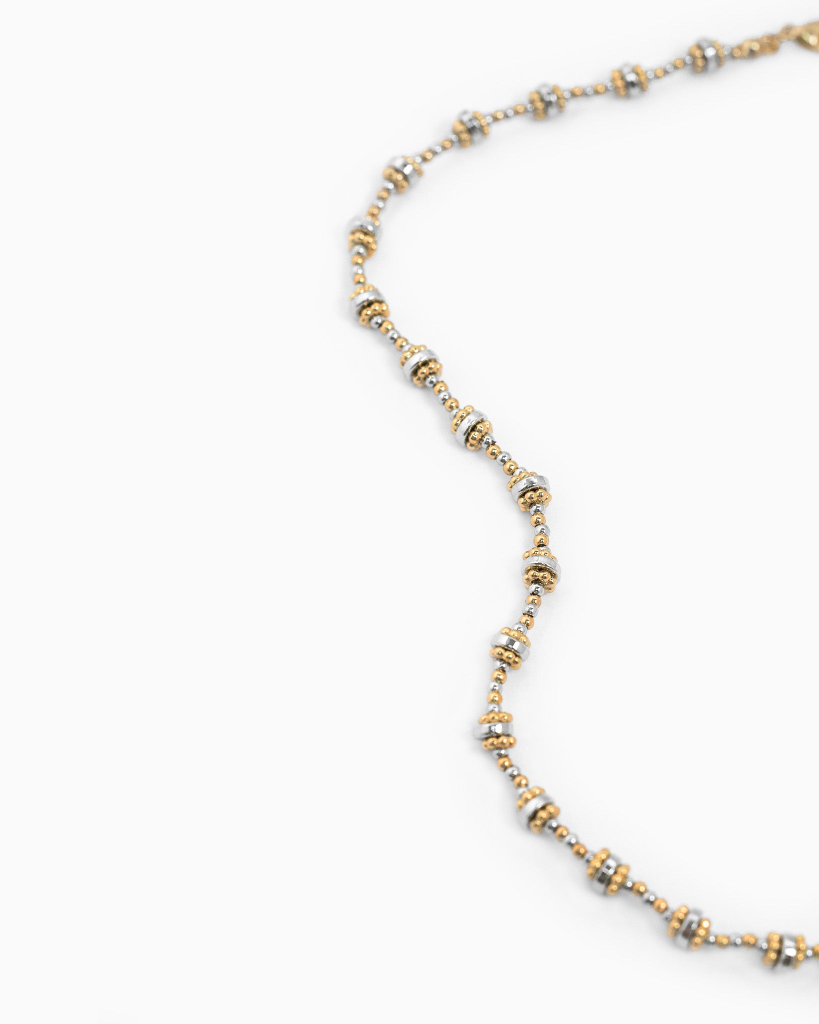 Two-Tone Rondelle Beaded Necklace