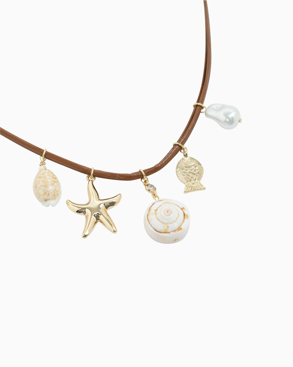 Golden Tides Charm Cord Necklace
