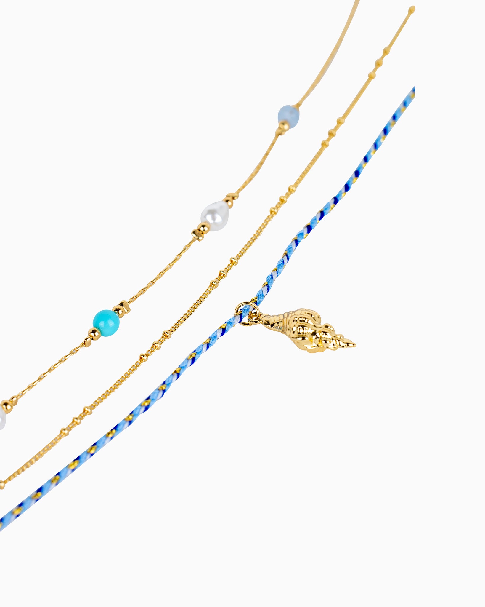 Beach Mode Layered Coastal Shell Rope Necklace