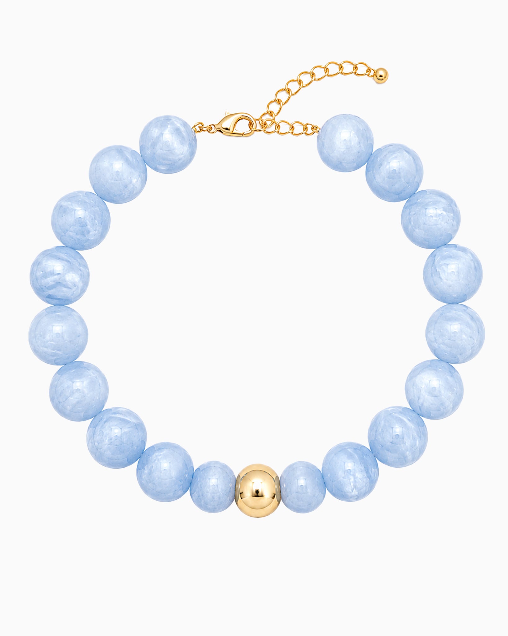 Pastel Marble Statement necklace - Blue