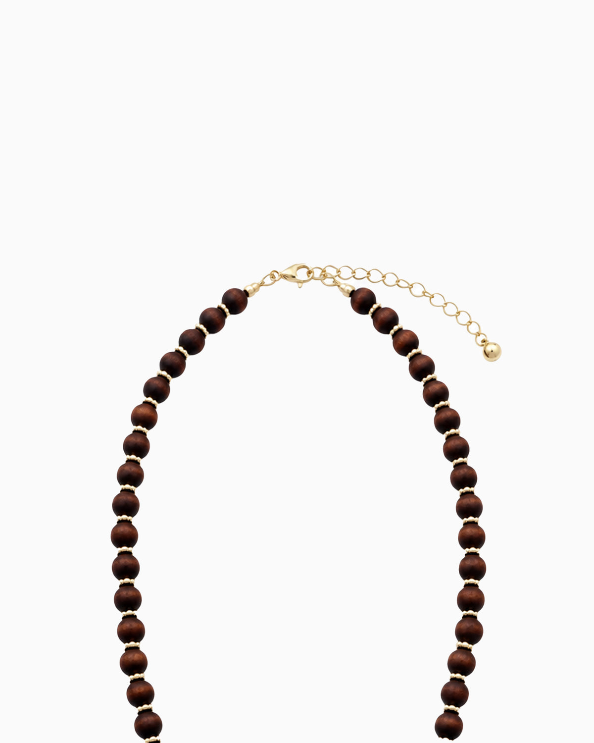 Horse Bit Wood Beaded Necklace-3