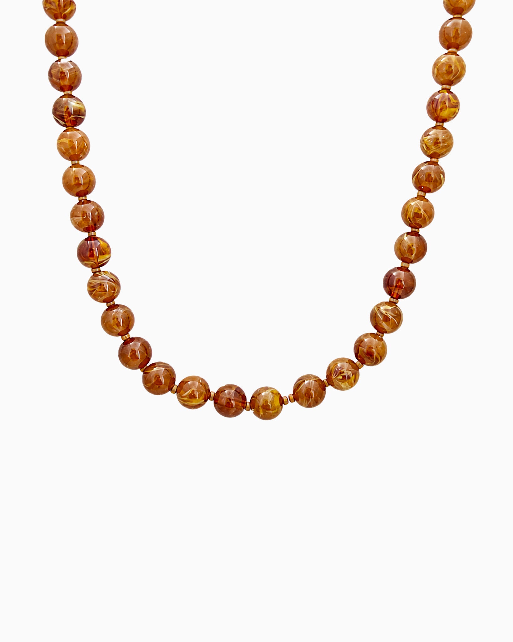 Autumn Marbled Bead Necklace-4