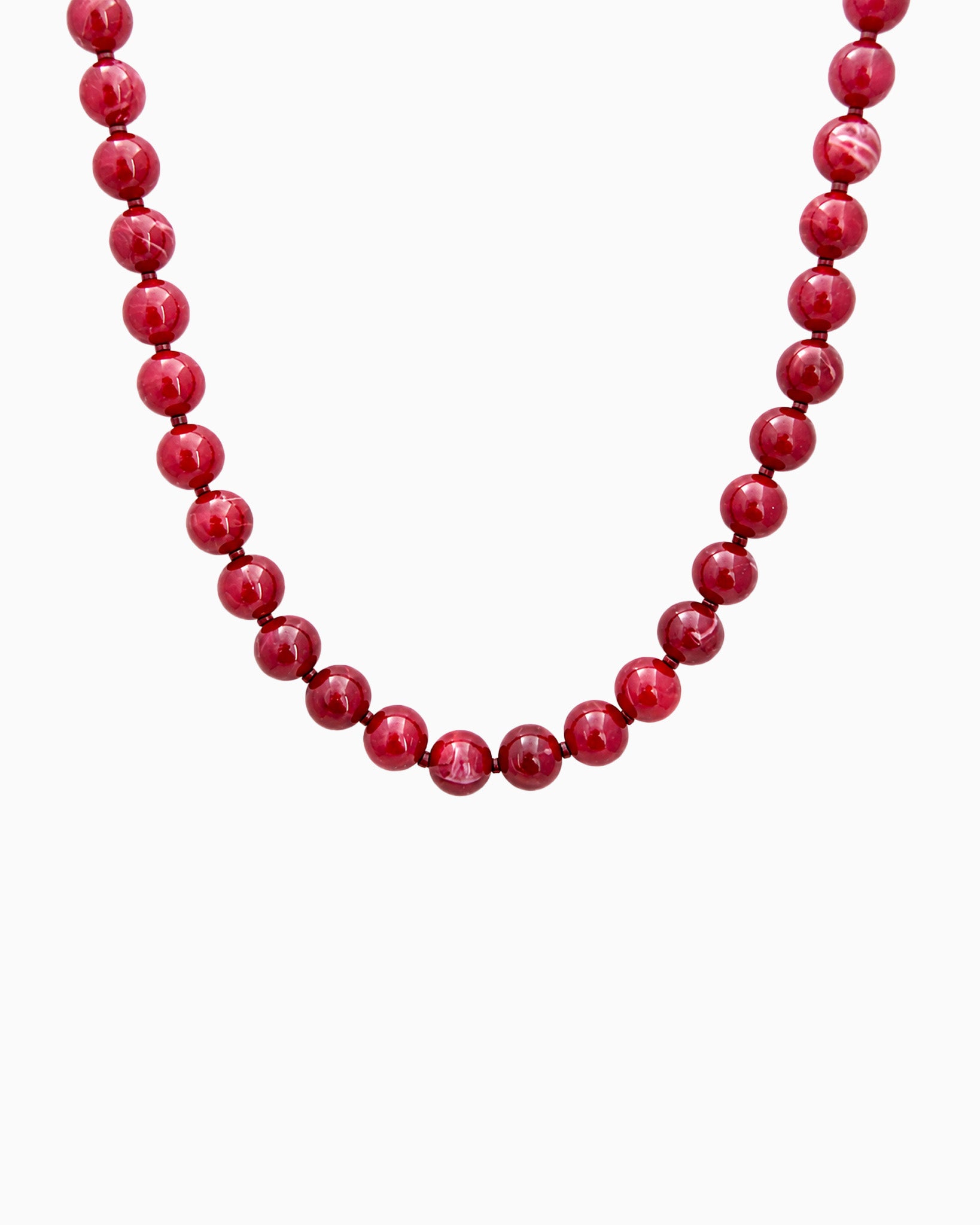 Autumn Marbled Bead Necklace-5