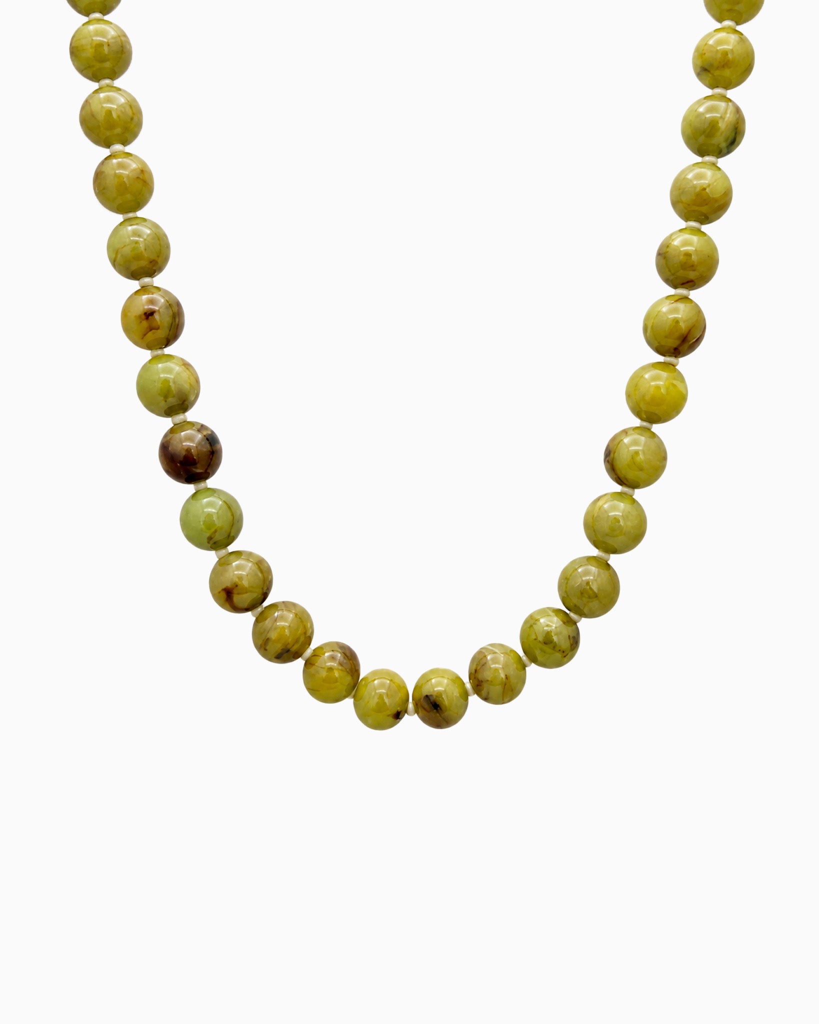 Autumn Marbled Bead Necklace-1