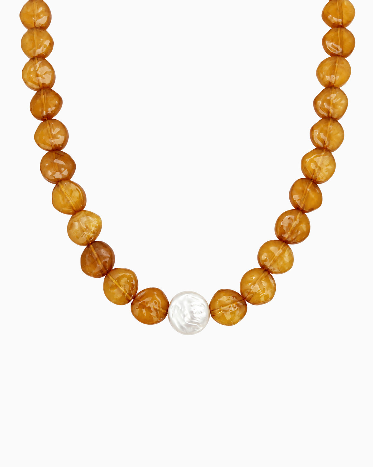 Organic Color Bead Freshwater Pearl Necklace-2