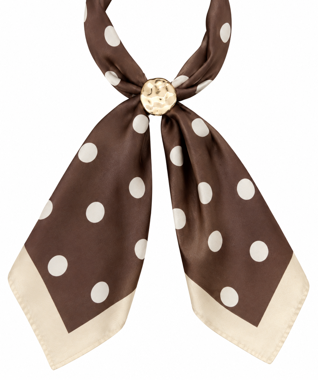 Organic Pebble Polka Dot Scarf Necklace-3