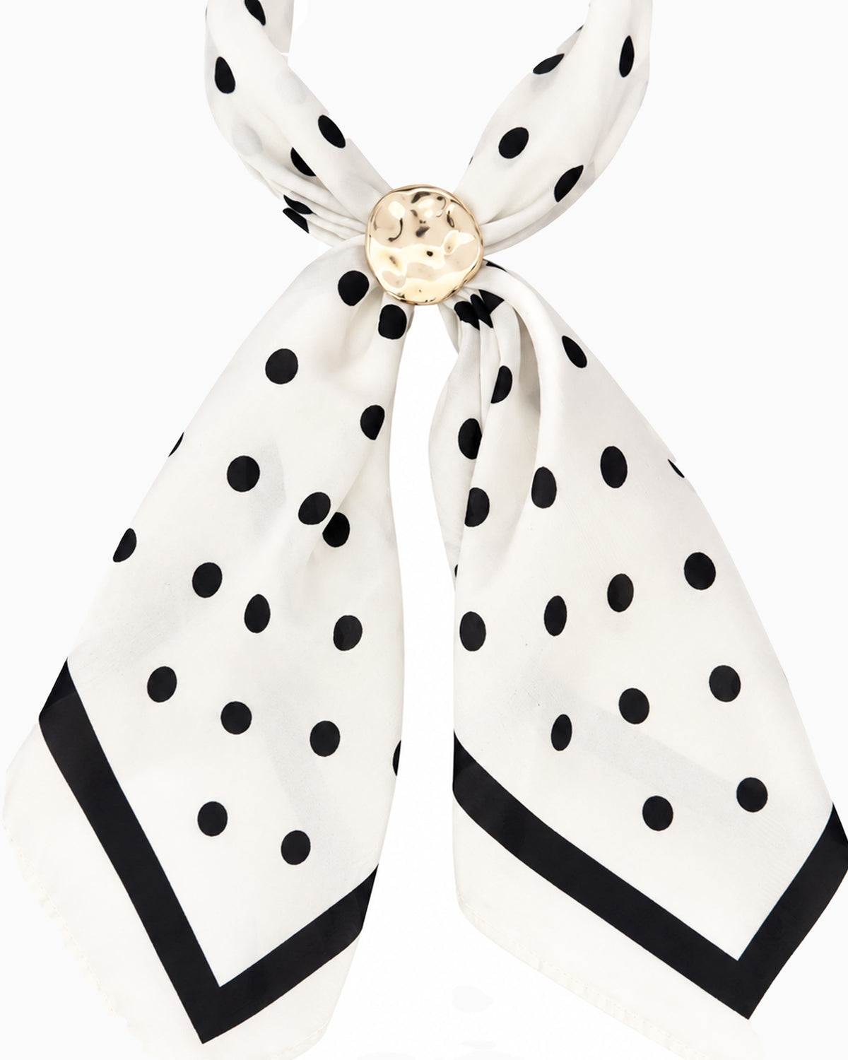 Organic Pebble Polka Dot Scarf Necklace