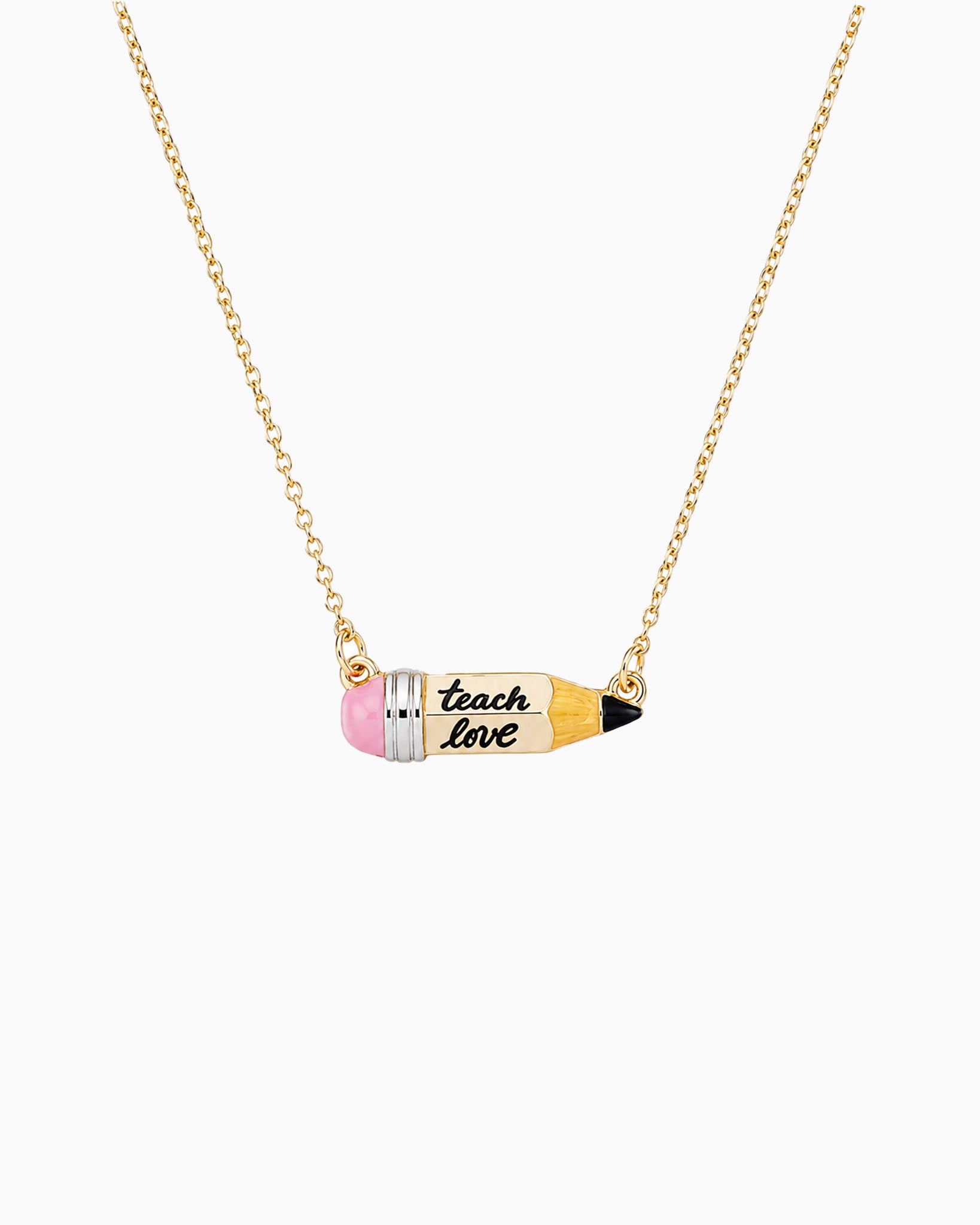 Teacher Pencil Pendant Necklace-1