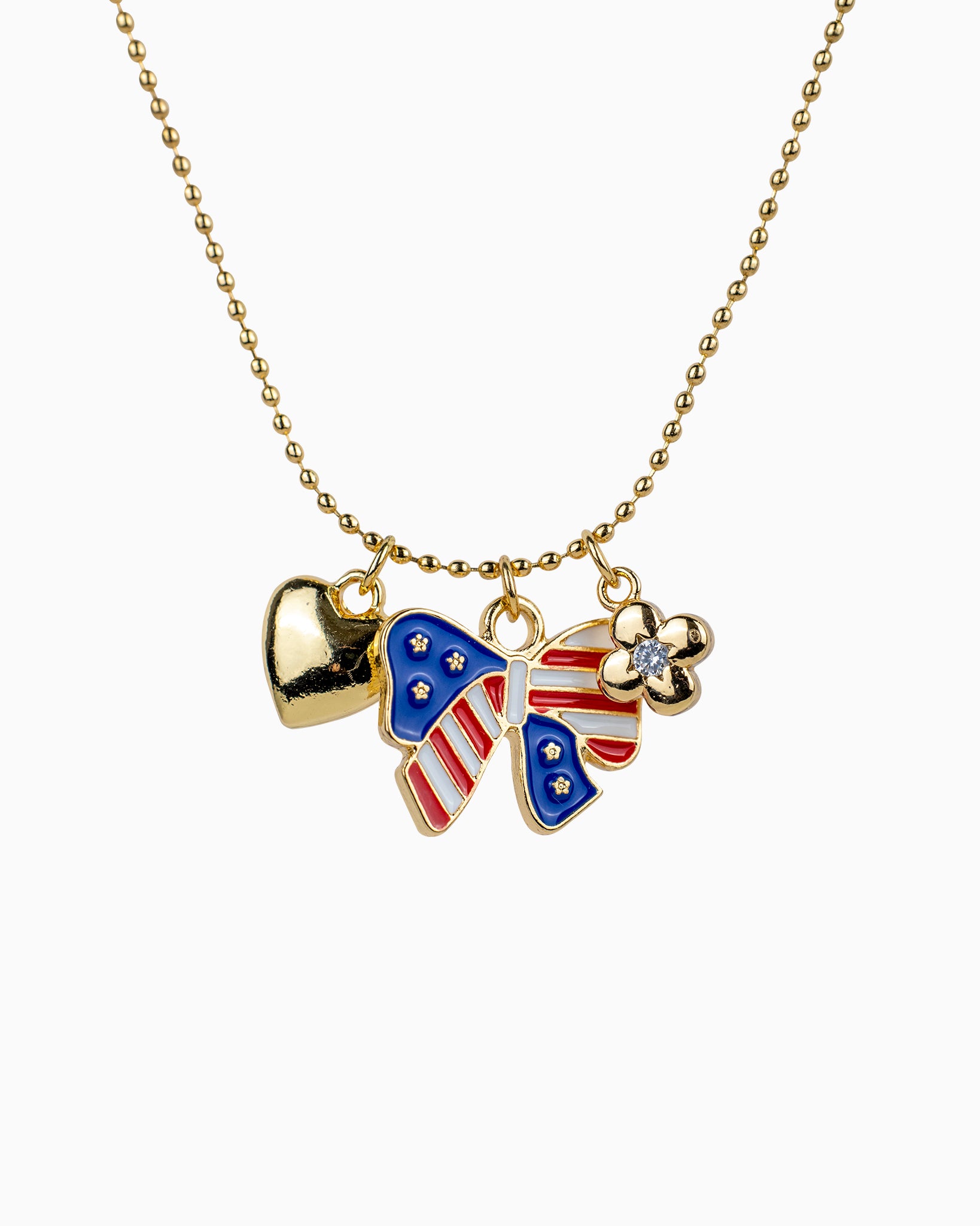 Patriotic Americana Multi Charm Necklace