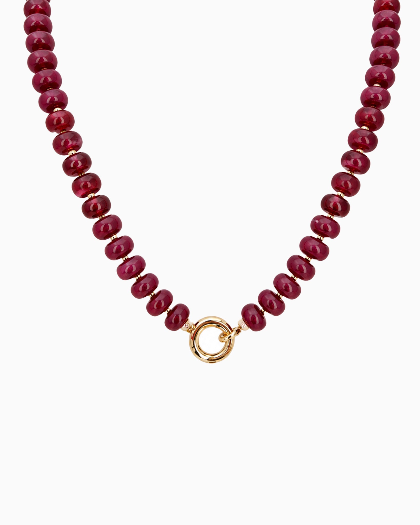 Marble Bead Toggle Clasp Statement Necklace-3