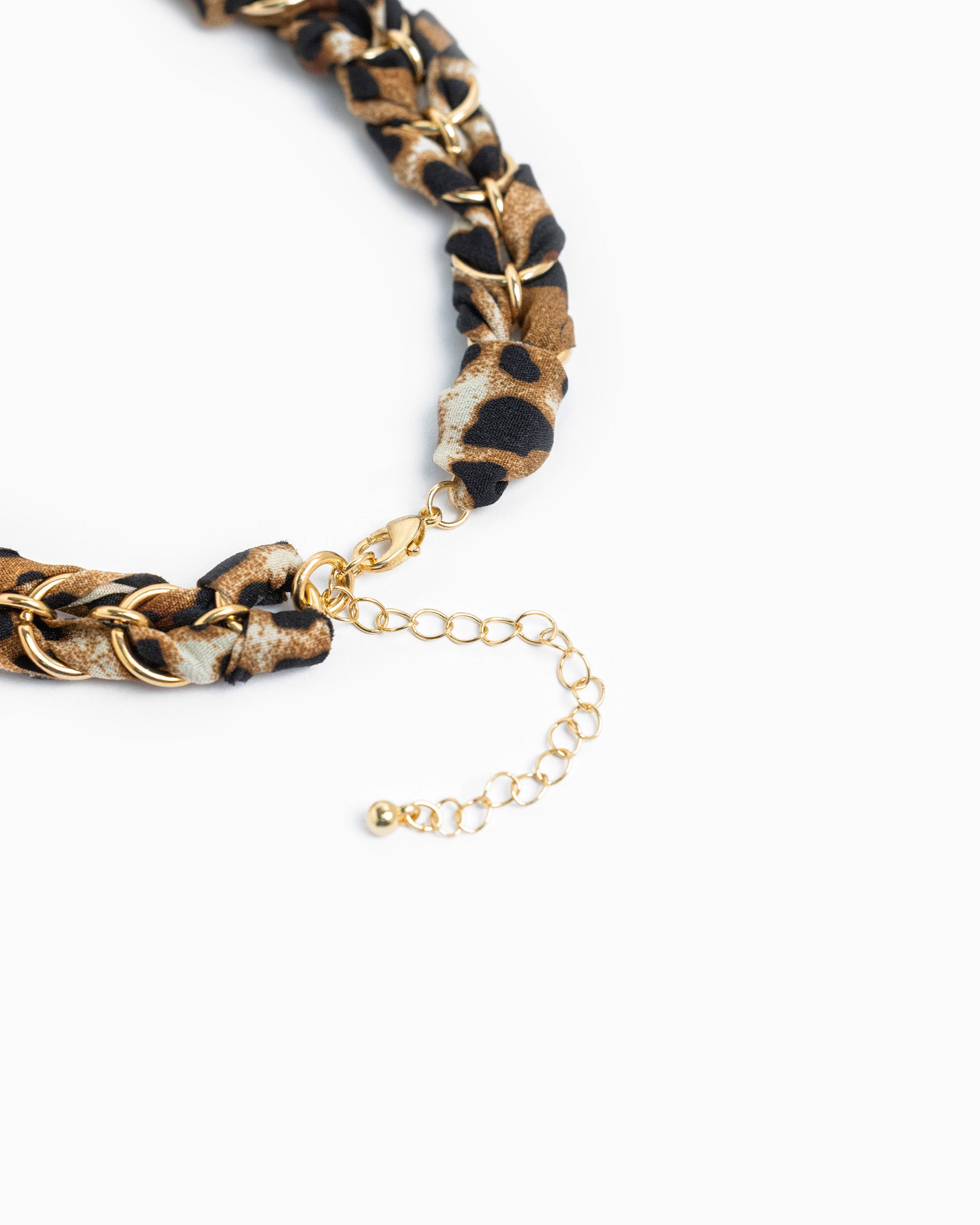 Leopard Scarf Chain Large Charm Necklace