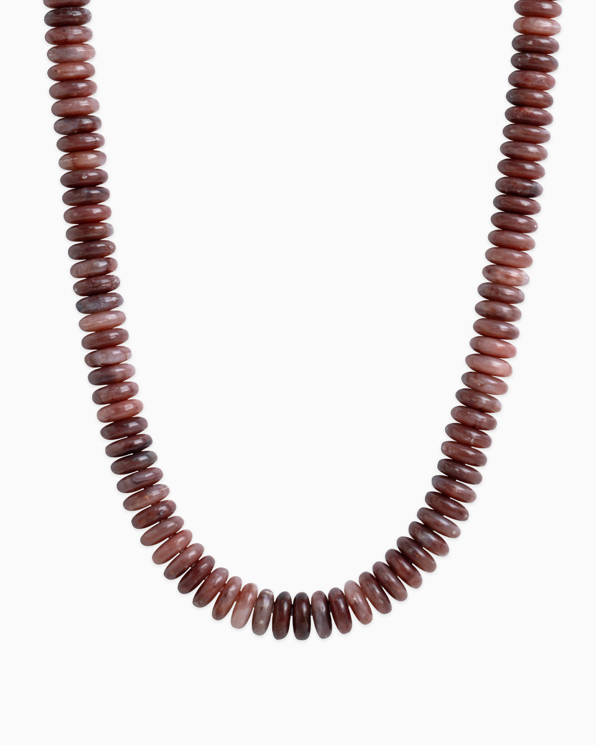 Neutral Color Wide Marble Beaded Necklace – Burgundy