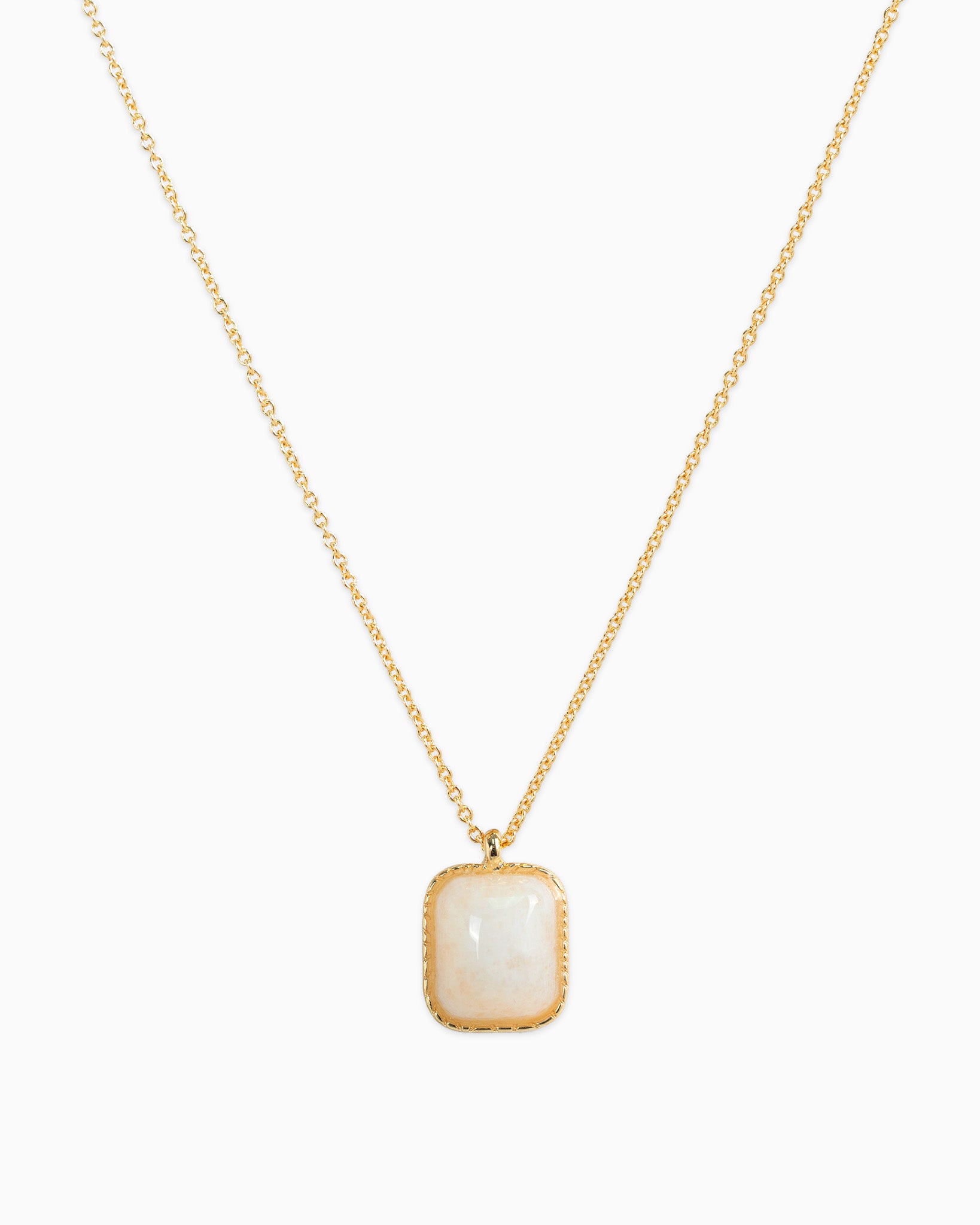 Square Semi Precious Stone Necklace