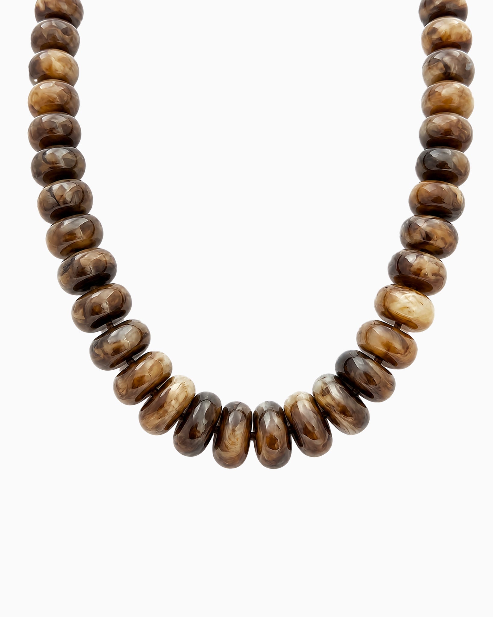 Chunky Marble Seed Bead Statement Necklace-4