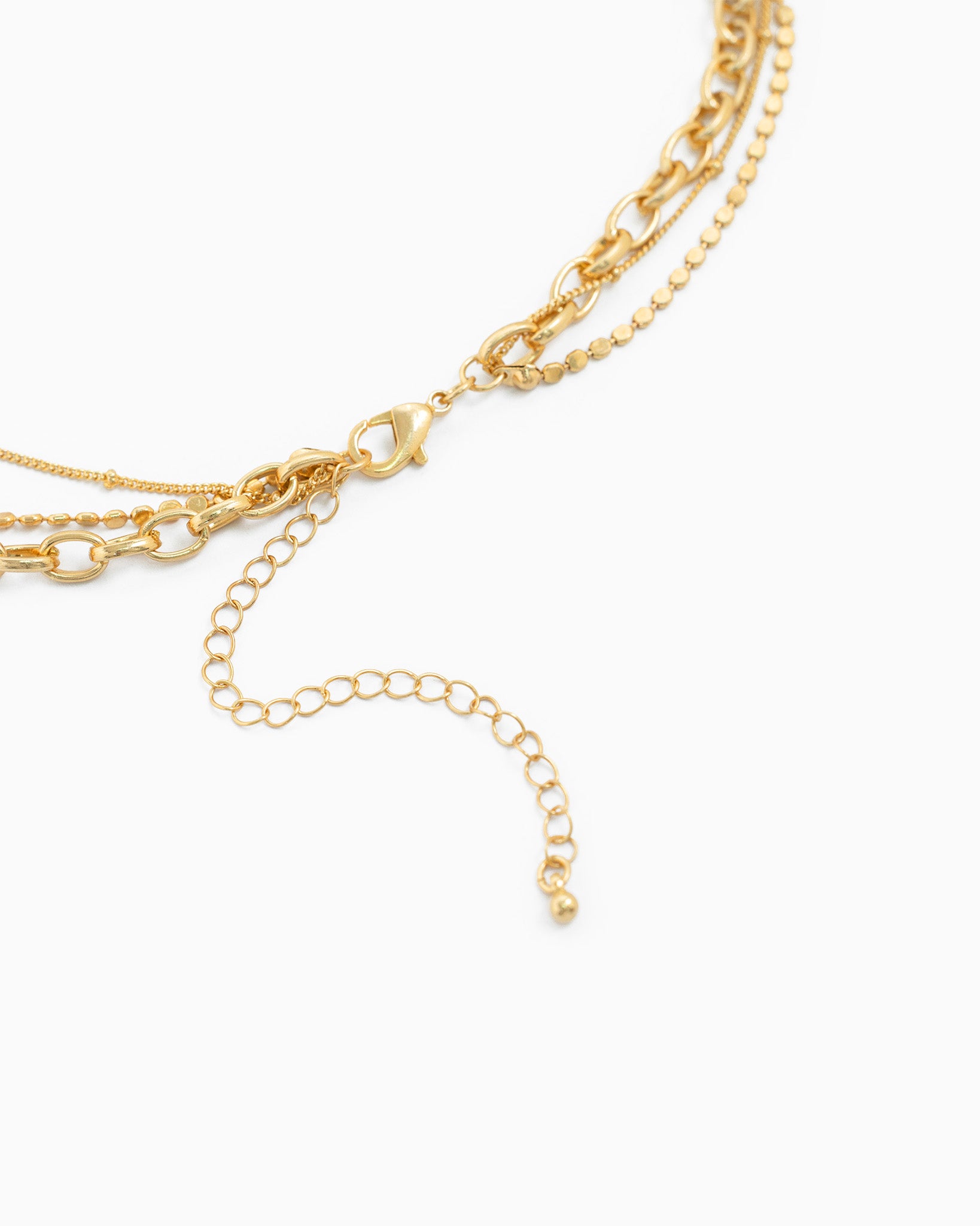 3 Layered Vintage Hammered Cross Necklace-3
