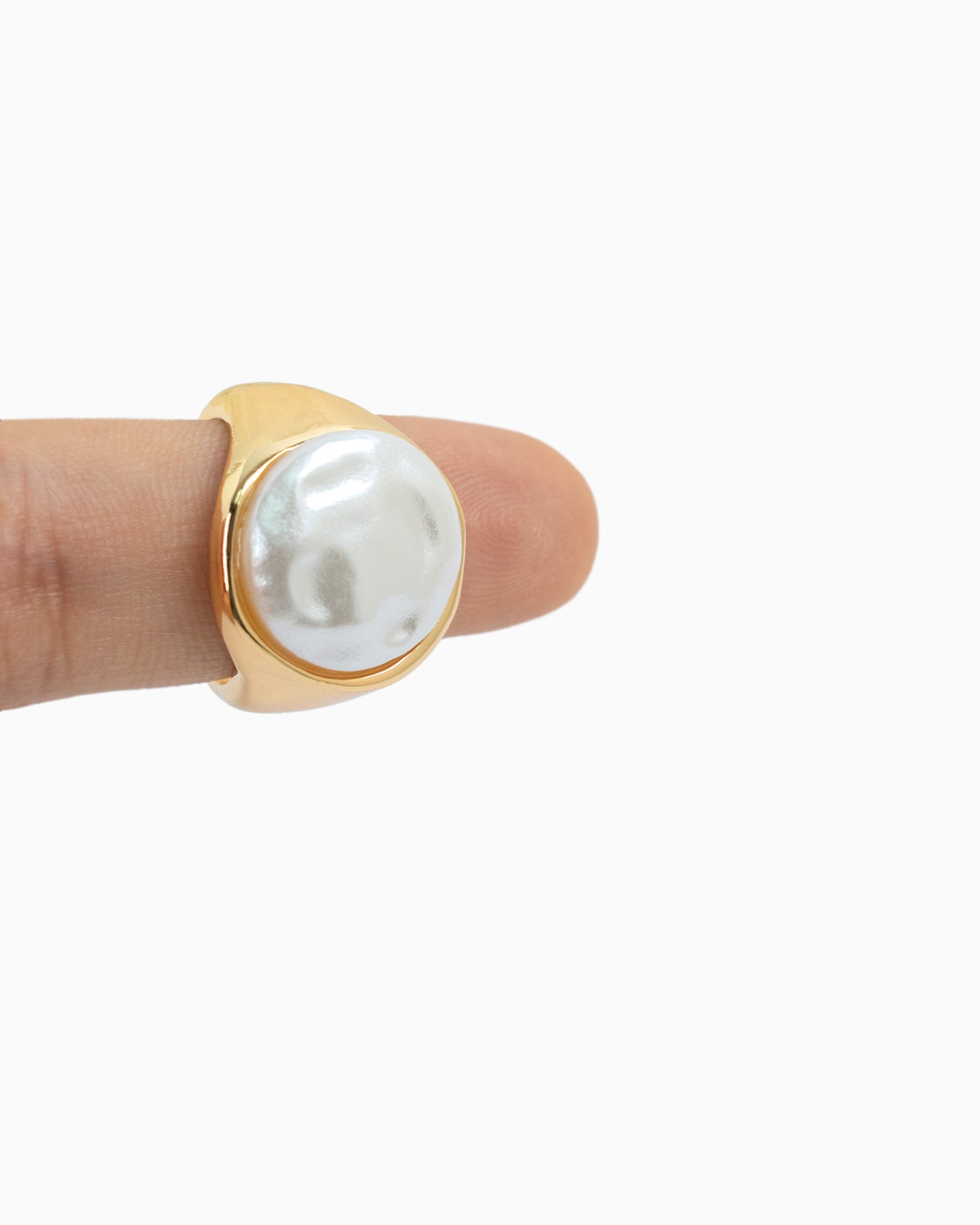 Pearl Bold Dome Ring-3