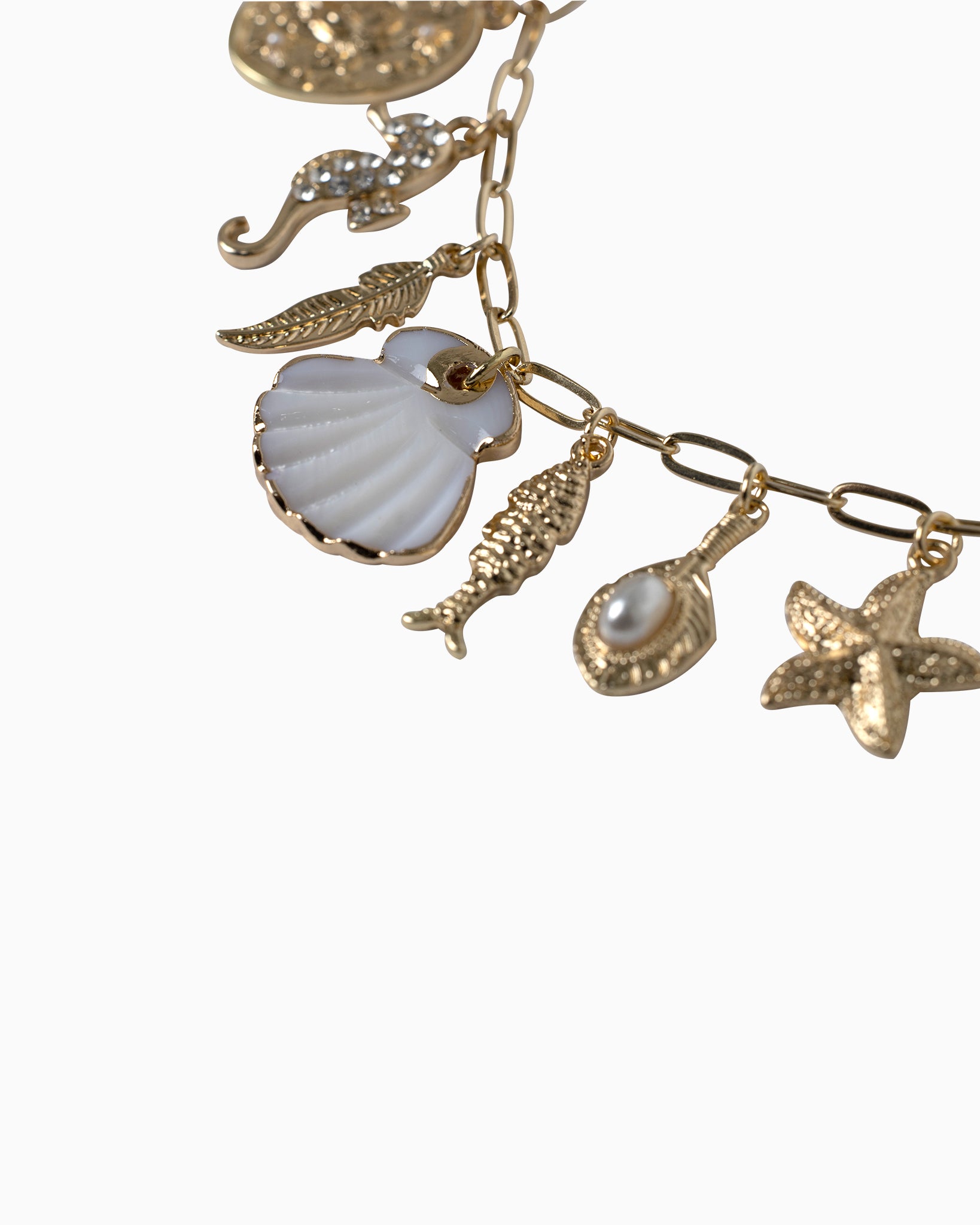 Beach Mode Sunset Treasure Charm Necklace-4