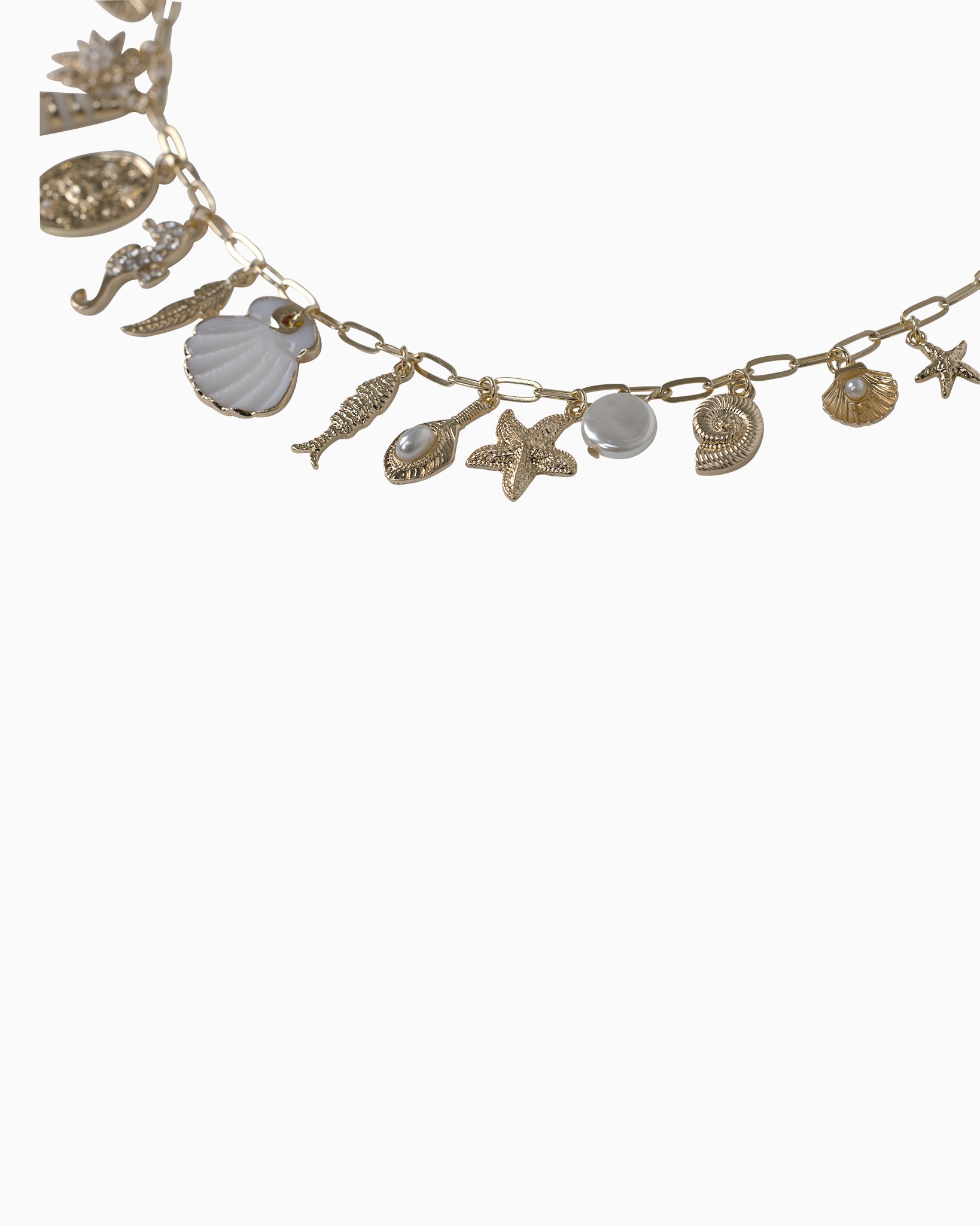 Beach Mode Sunset Treasure Charm Necklace-3