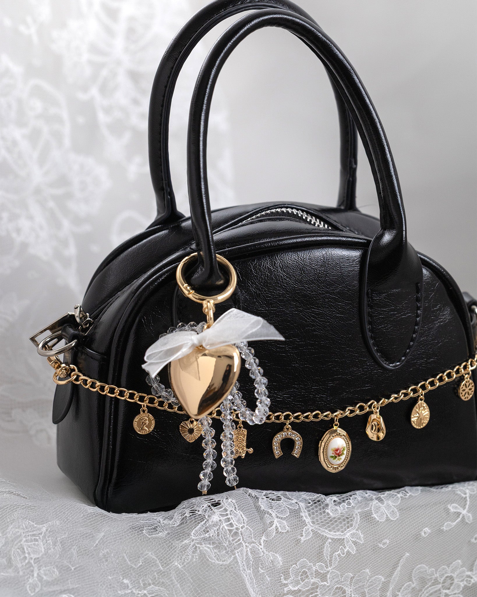 Western Locket Ceramic Bag Chain