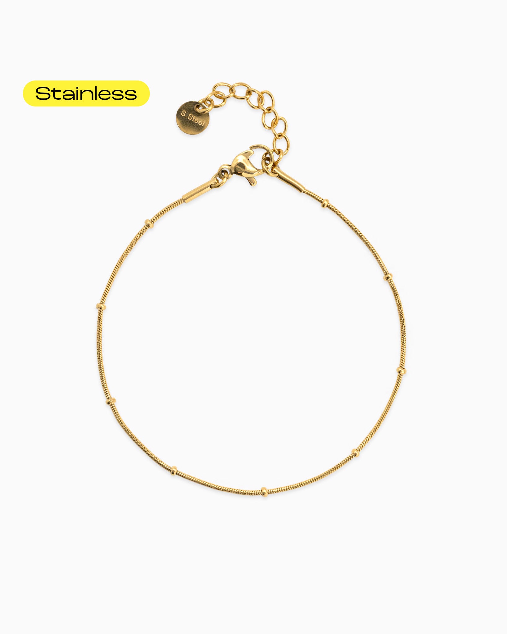 Stainless Ball Snake Chain Bracelet