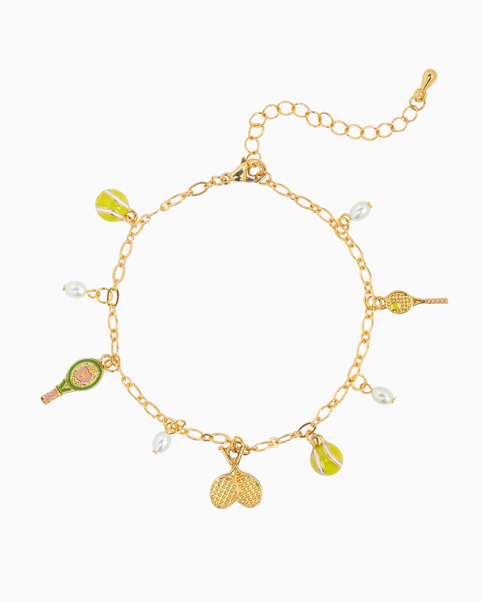 Gameday Tennis Court Color Charm Bracelet