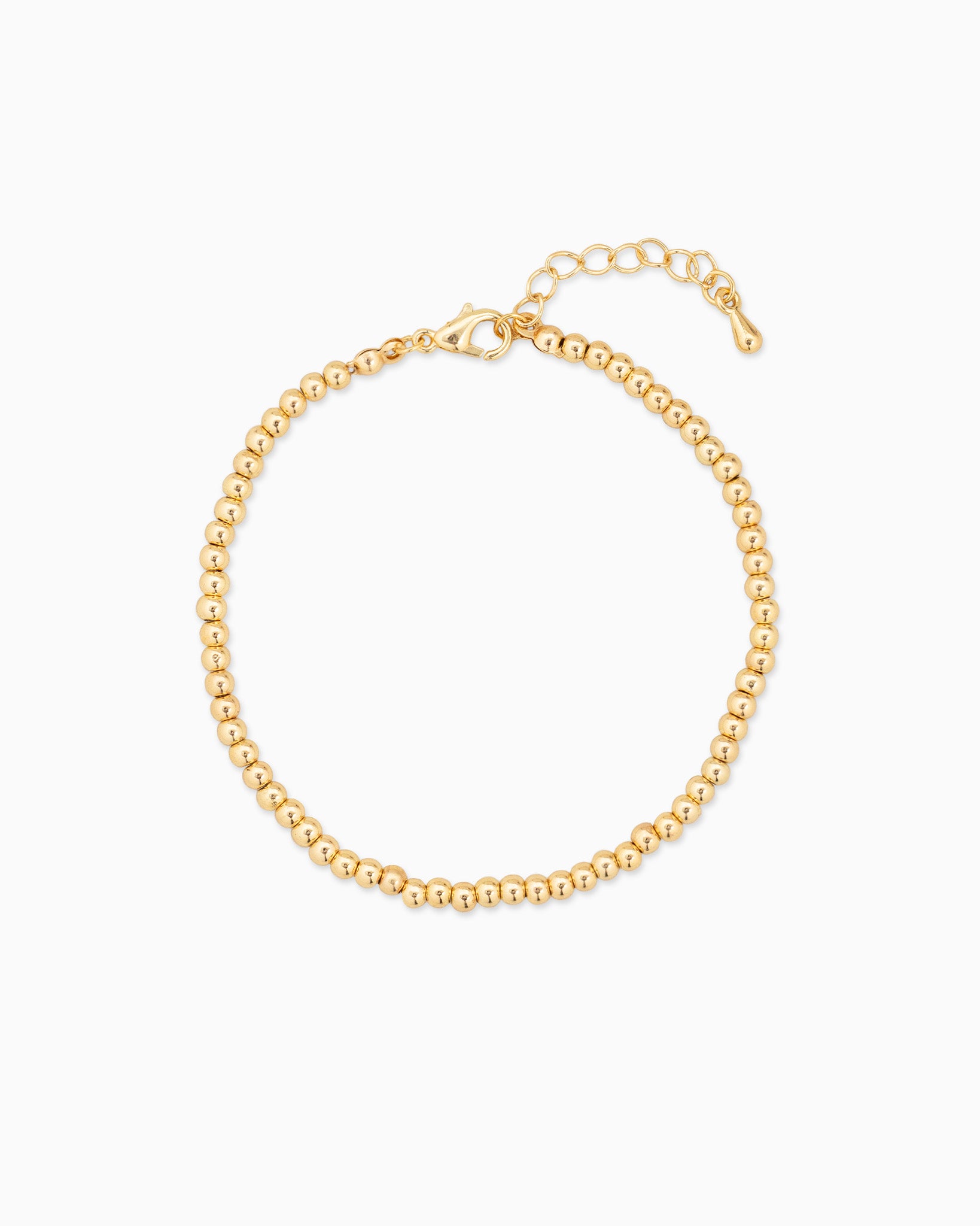 Gold Bead and Pearl Bracelet Set of 3