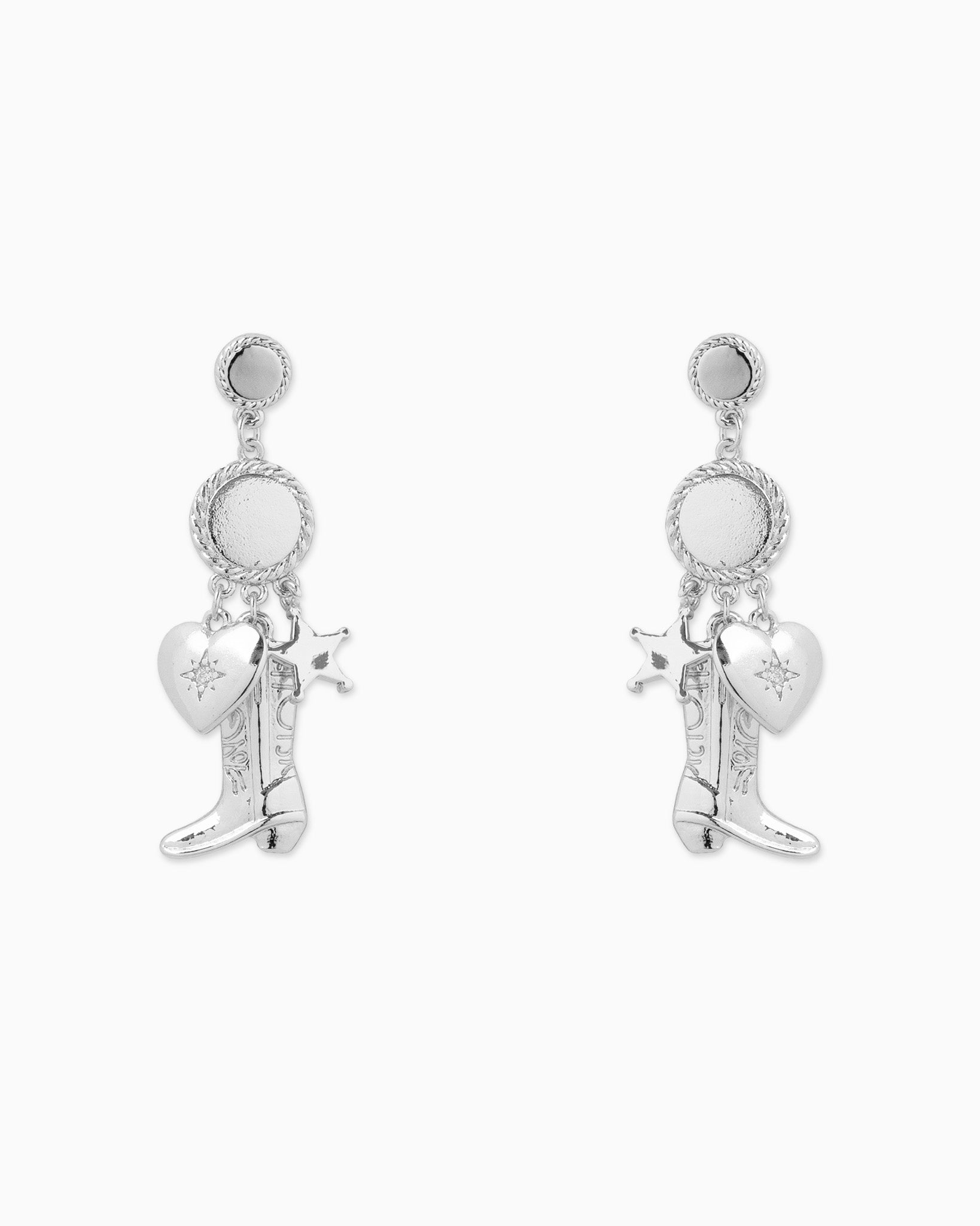 All Star Western Boot Charm Drop Earrings