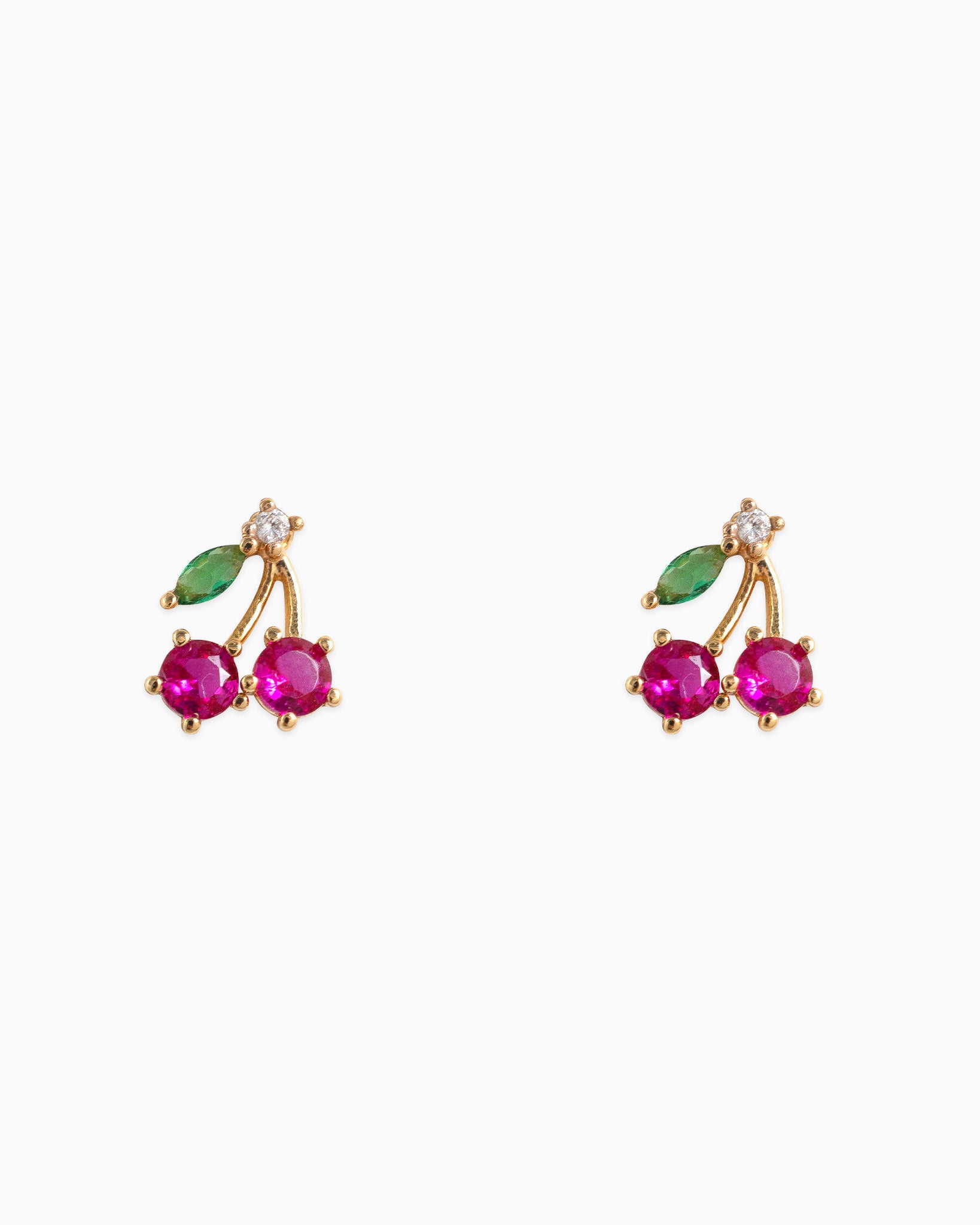 CZ Cherry Stud Mini Earrings