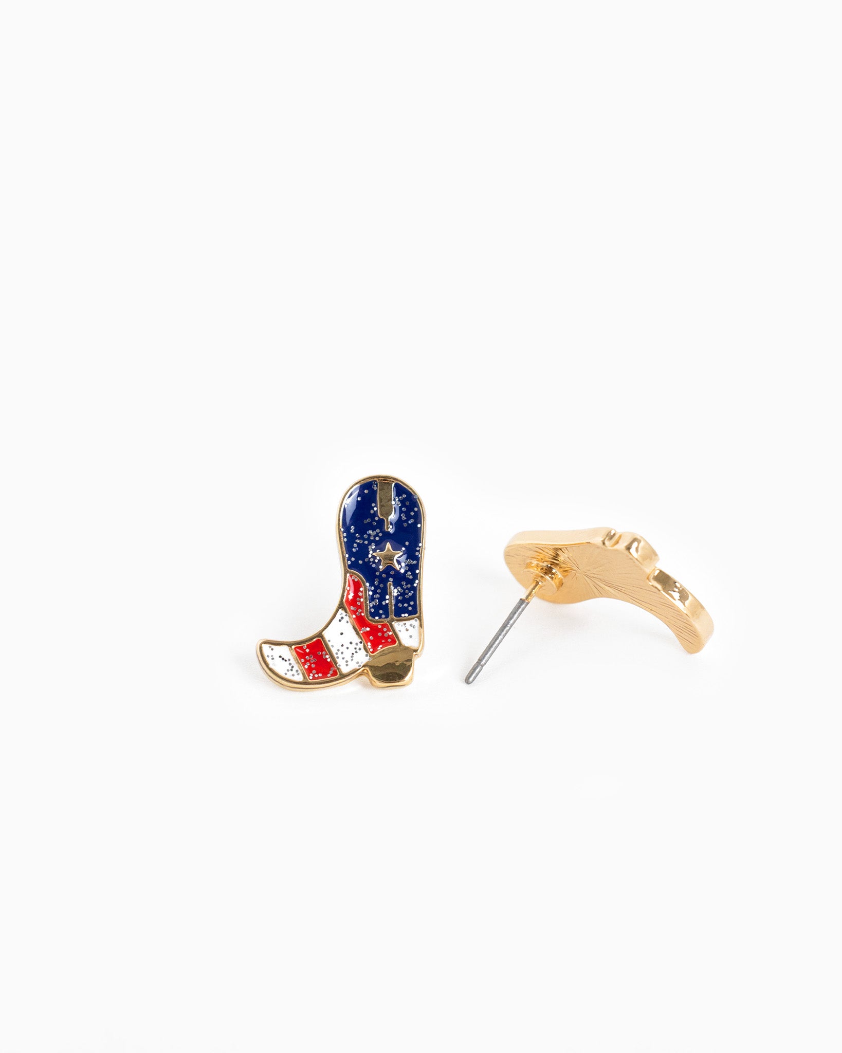 Americana Glitter Western Boots Earrings