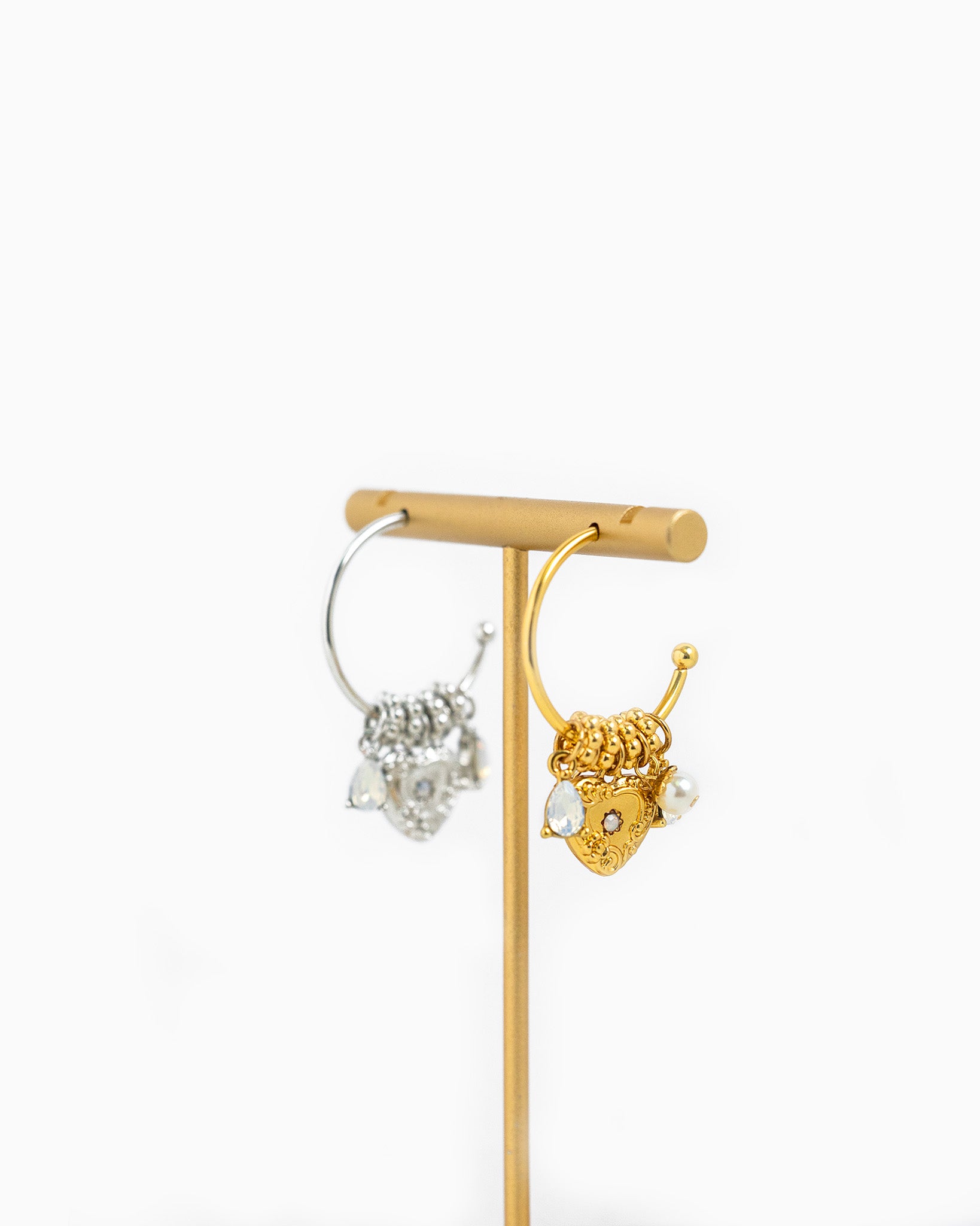 Matte Heartstruck Rondelle Hoop Earrings