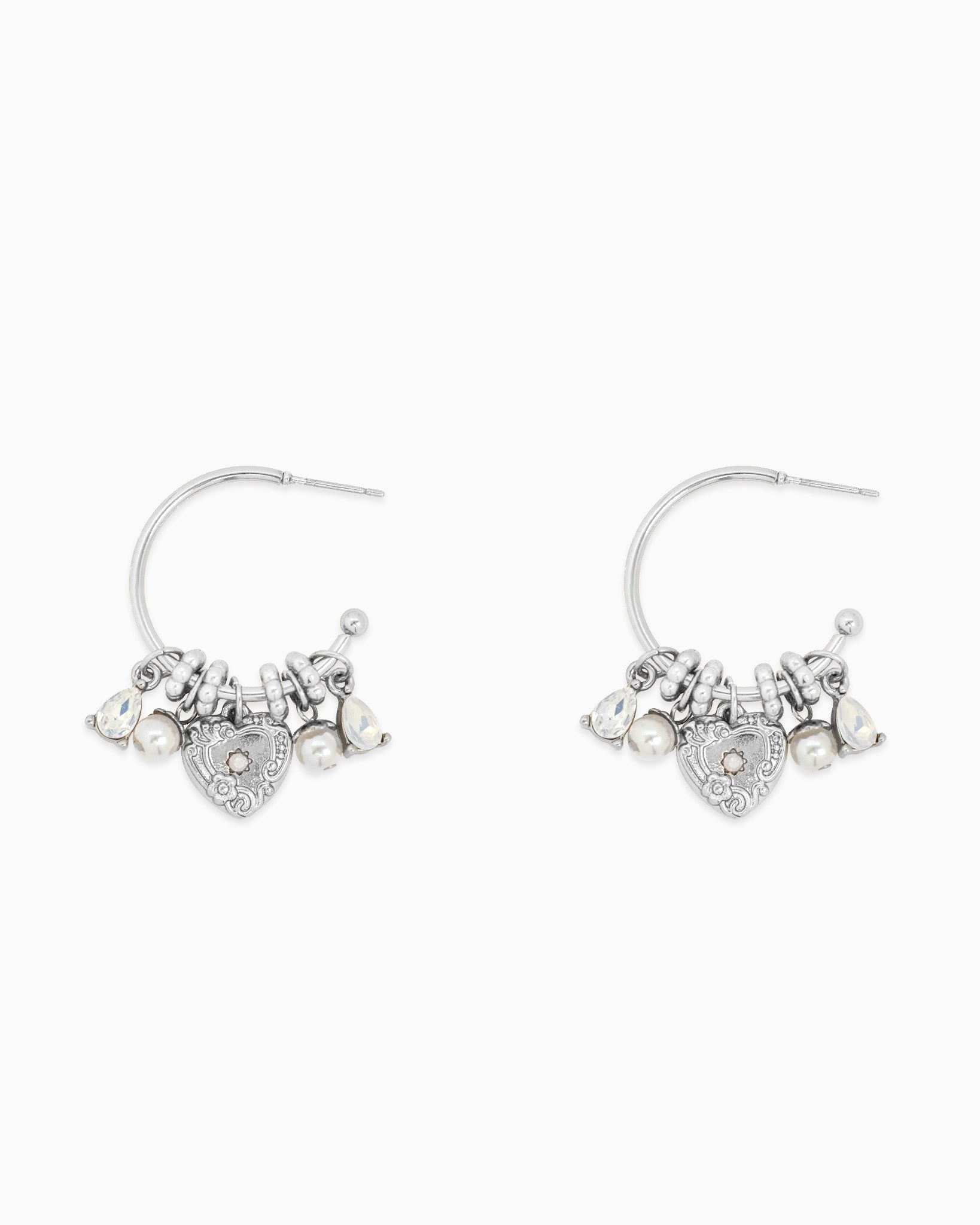 Matte Heartstruck Rondelle Hoop Earrings