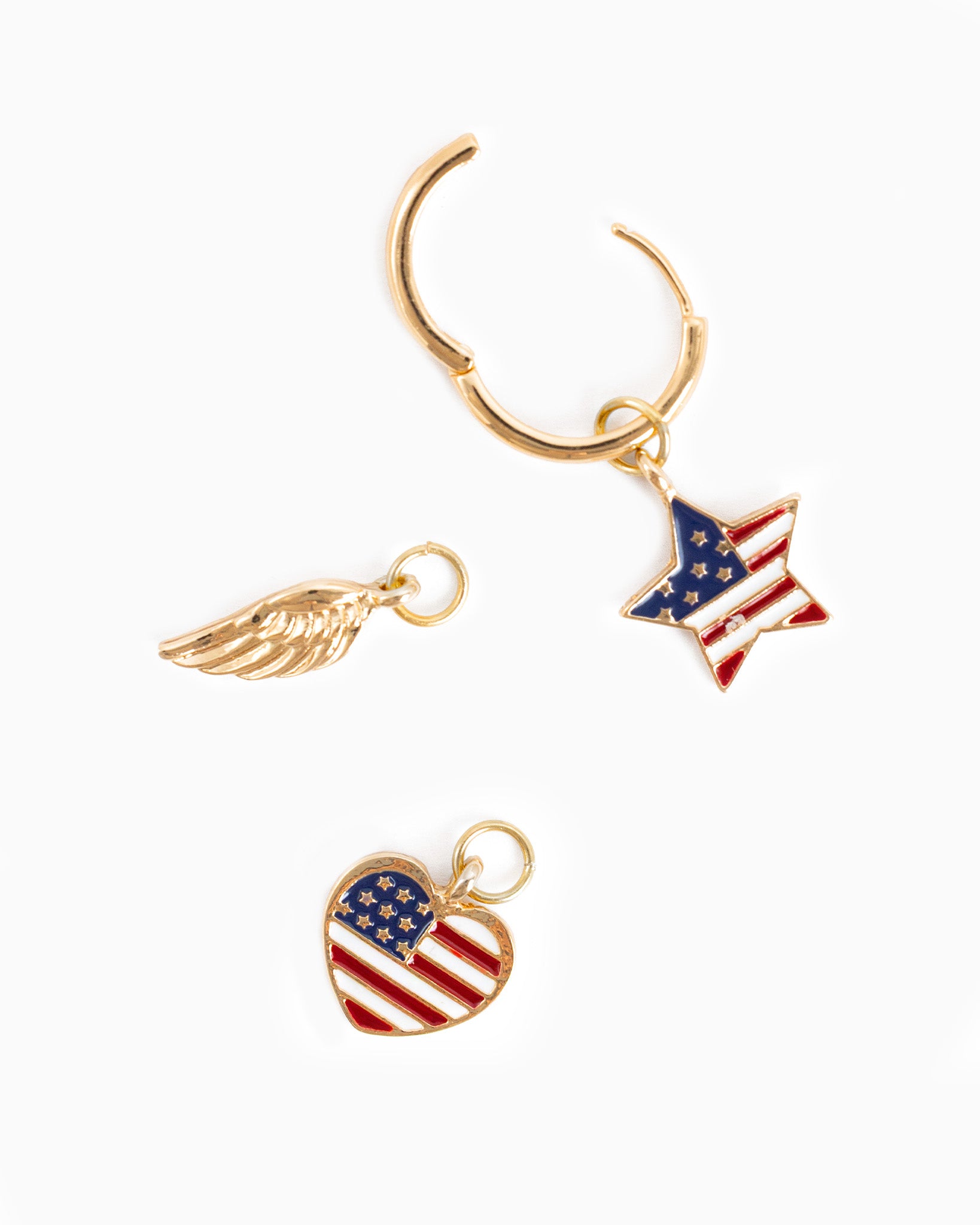 Americana Interchangeable Hoop Earring Set