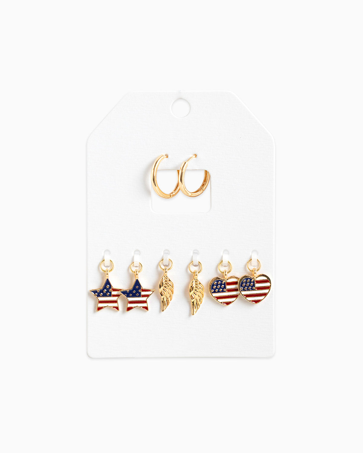 Americana Interchangeable Hoop Earring Set