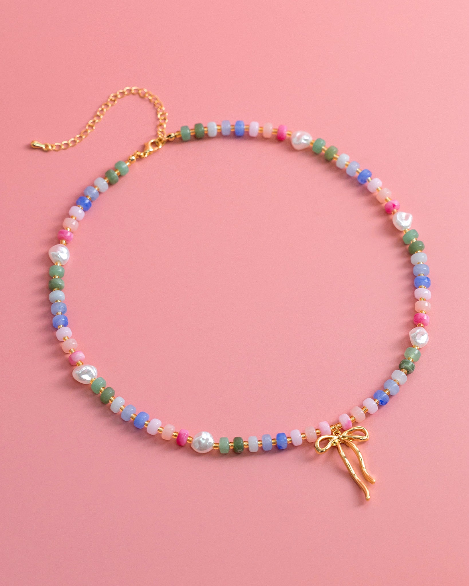 Confetti Crush Coquette Bead Pearl Necklace