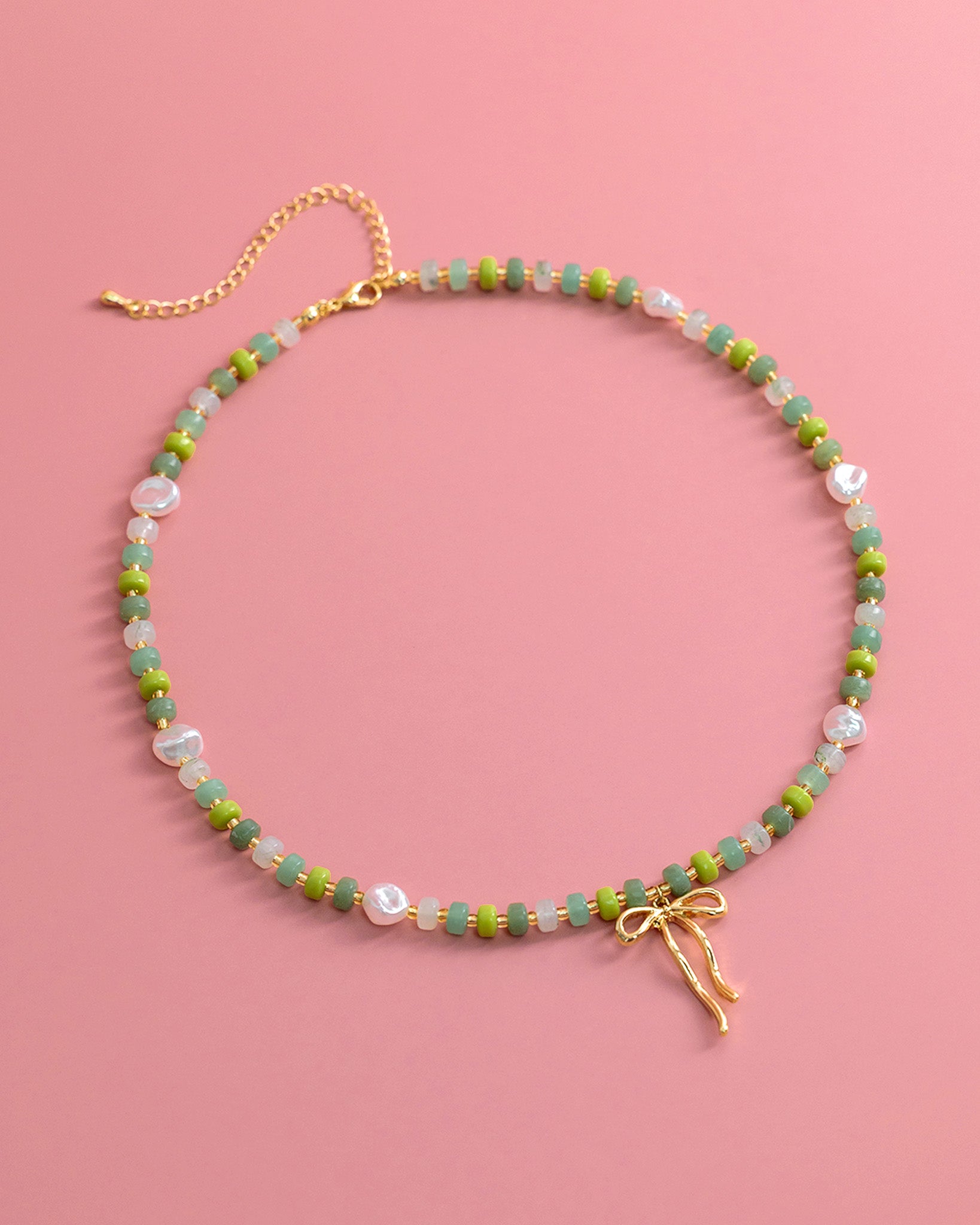 Pastel Crush Coquette Bead Pearl Necklace