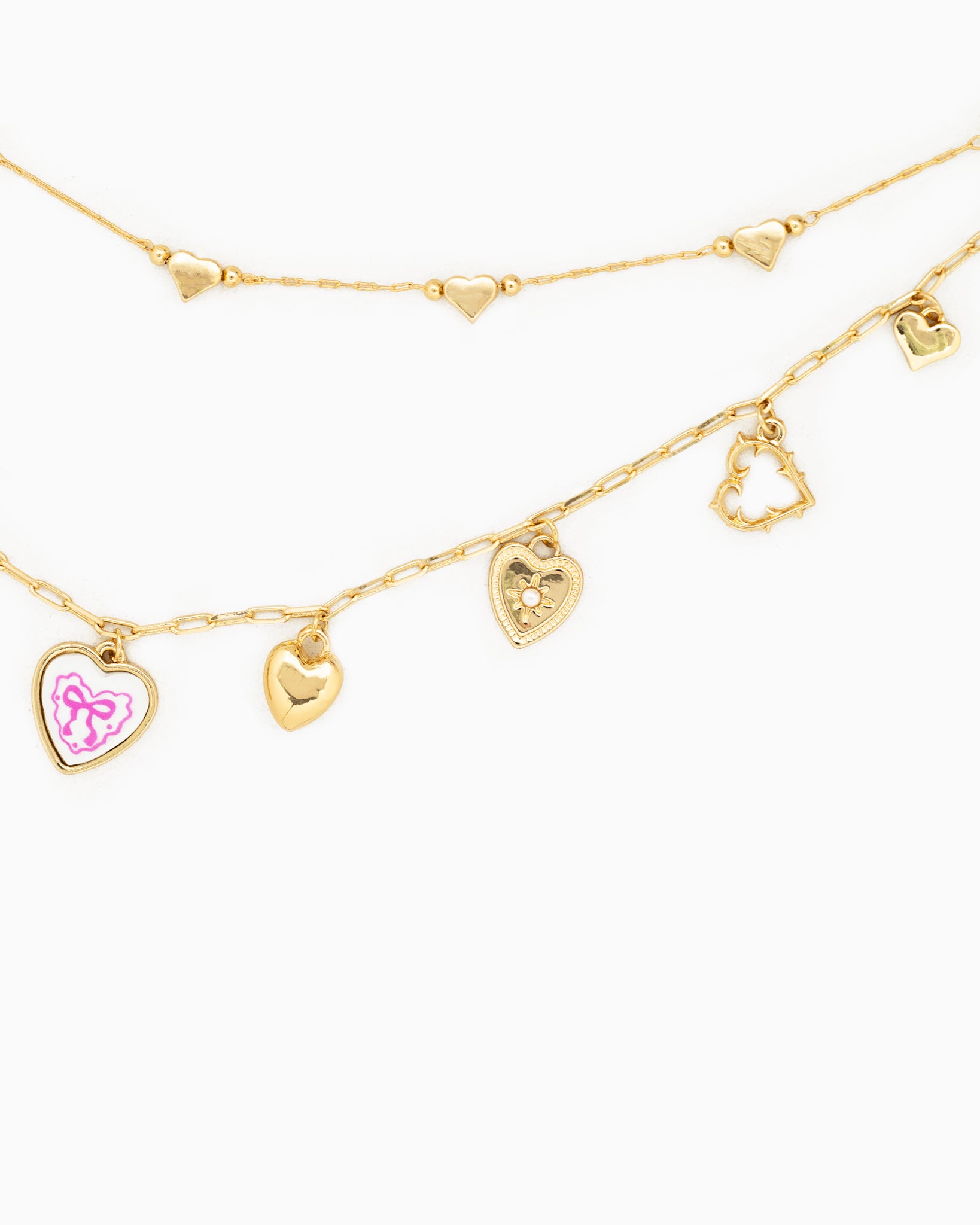 Heart Mania Layered Charm Necklace