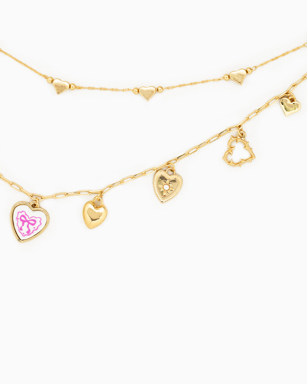 Heart Mania Layered Charm Necklace